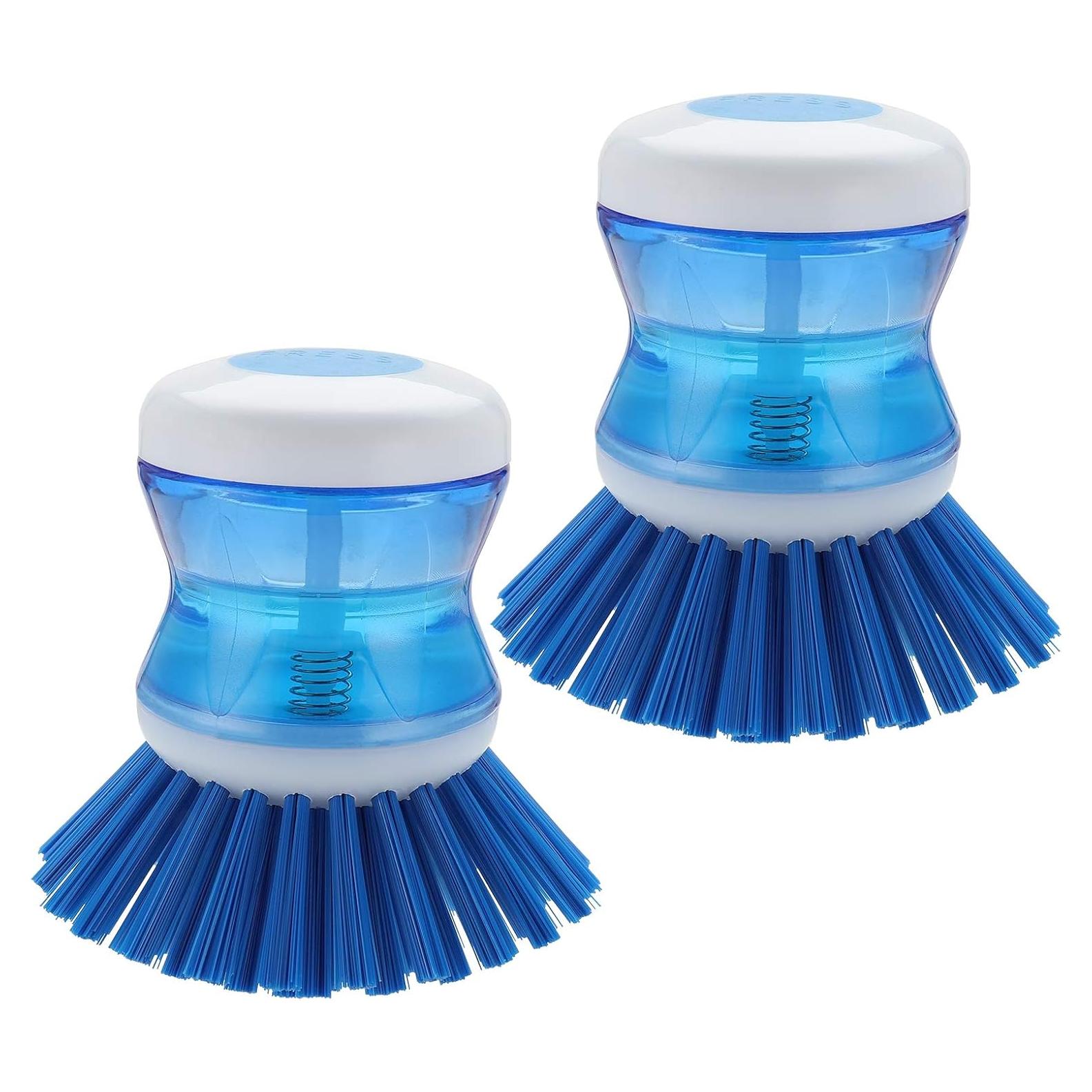 Cepillo de Platos con Dispensador de Jabón YeuDeuy - Paquete de 2 Azul