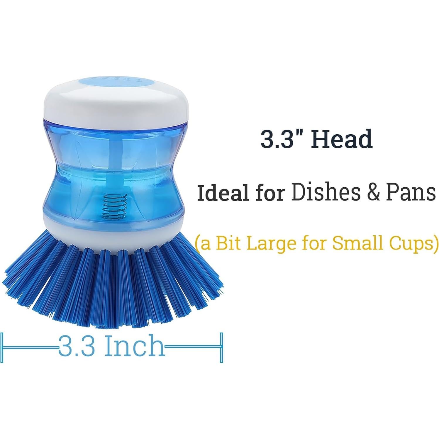 Cepillo de Platos con Dispensador de Jabón YeuDeuy - Paquete de 2 Azul