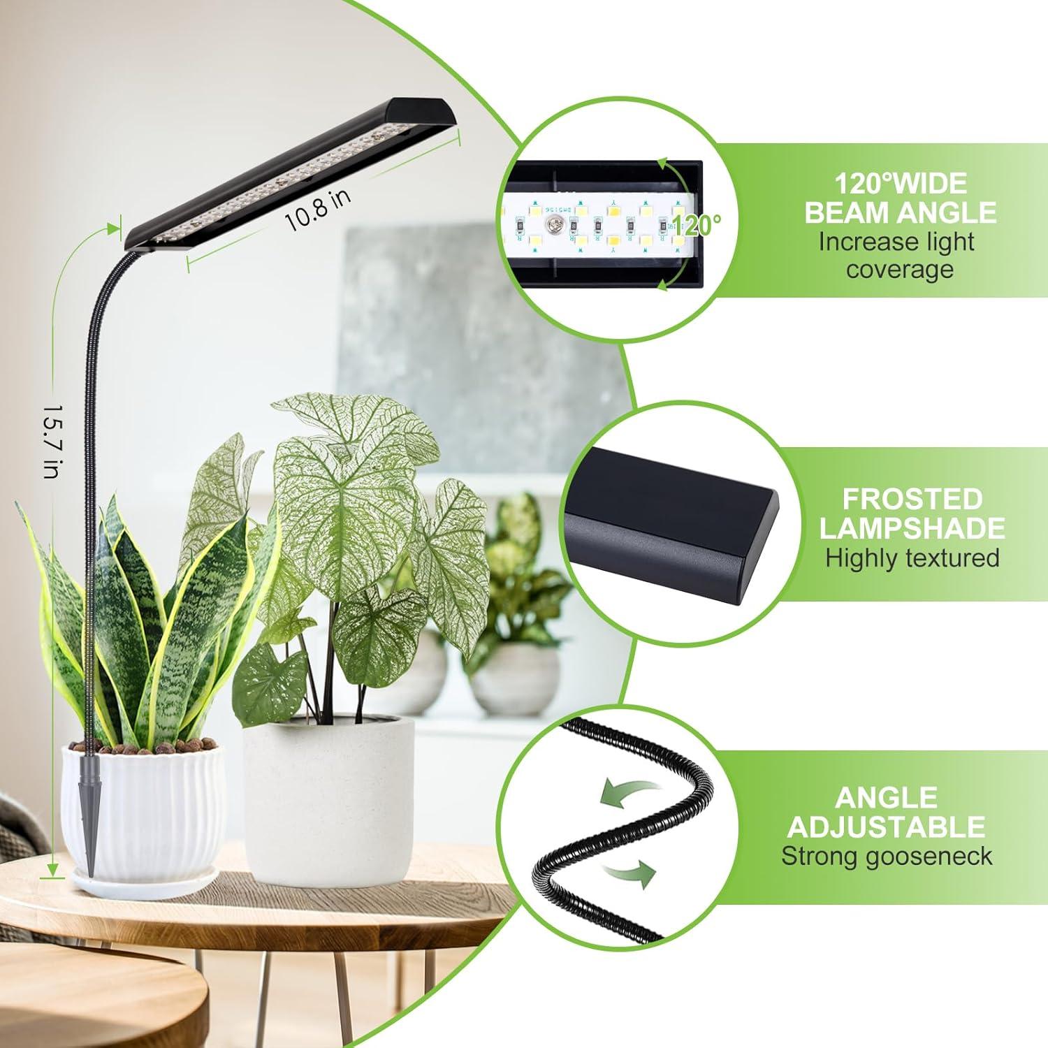 Luz de Crecimiento FOXGARDEN 52 LED con Temporizador y Brazo Flexible