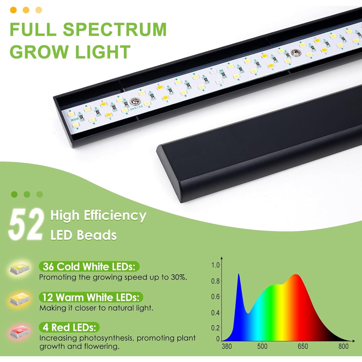 Luz de Crecimiento FOXGARDEN 52 LED con Temporizador y Brazo Flexible