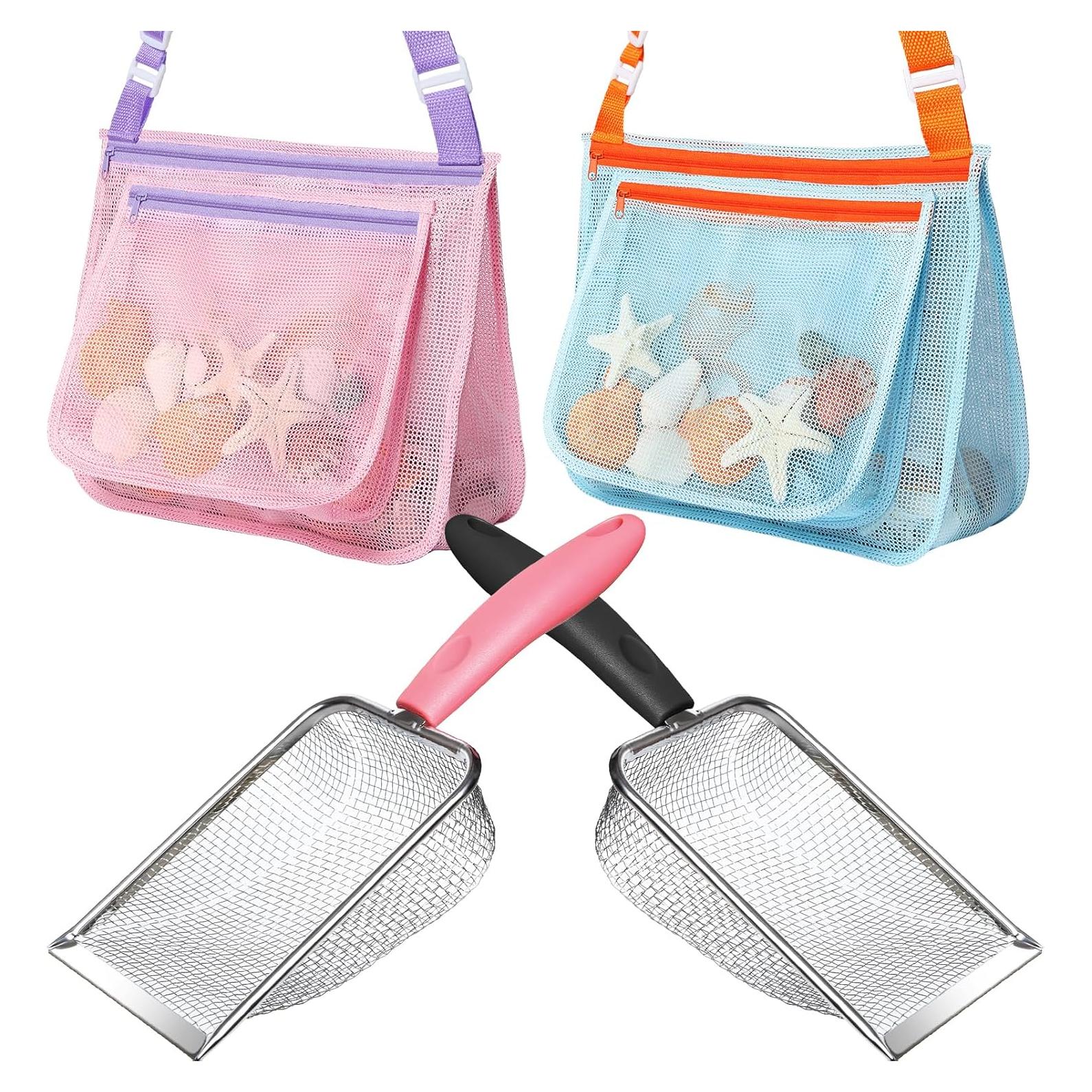 Juego de Juguetes de Playa LIDAGO con 2 Palas y 2 Bolsas de Malla