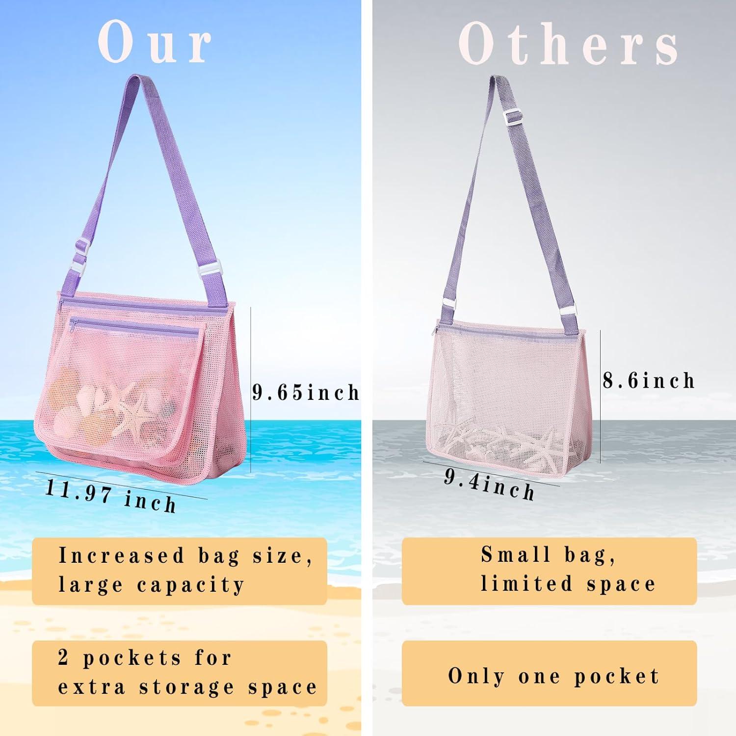 Juego de Juguetes de Playa LIDAGO con 2 Palas y 2 Bolsas de Malla