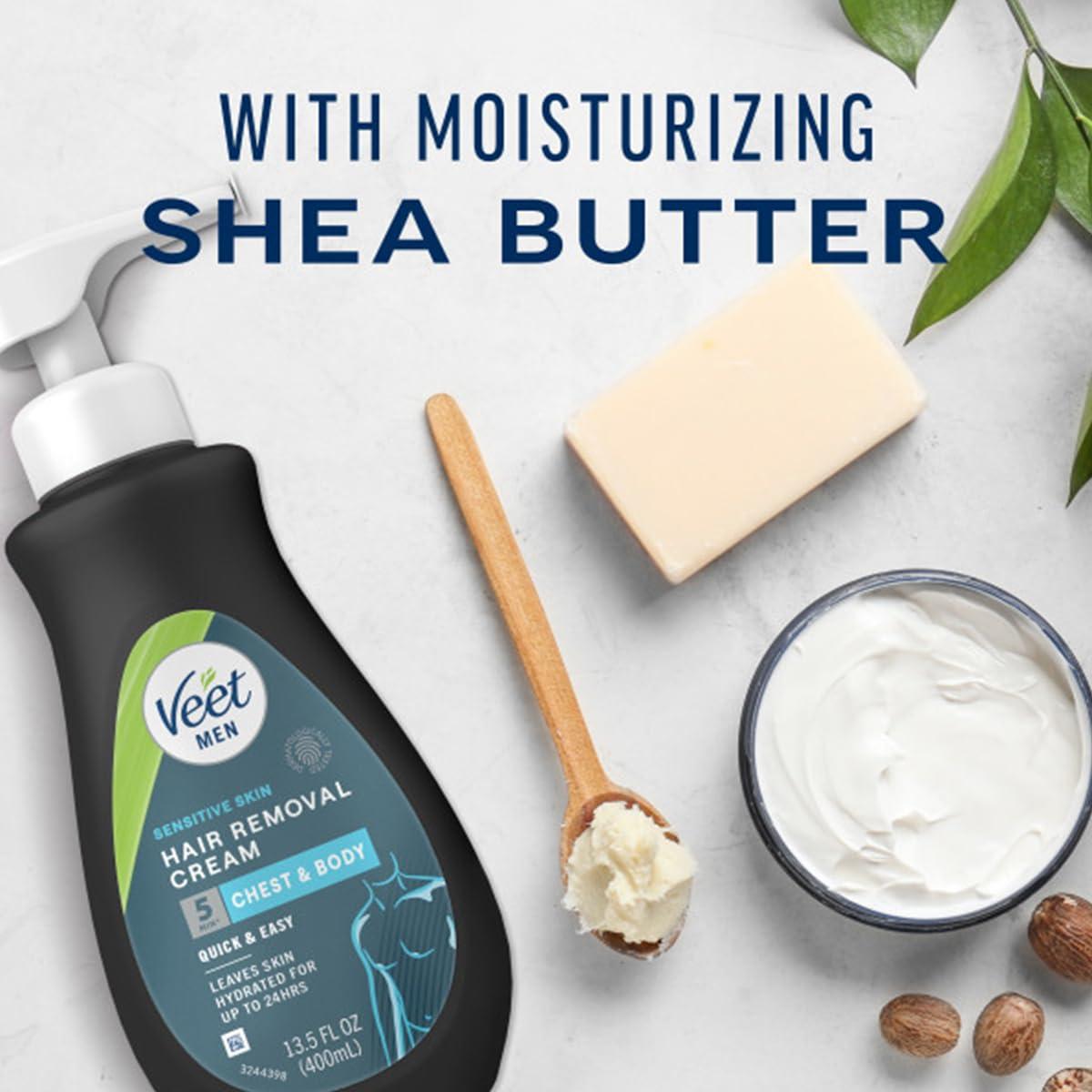 Gel Crema Depilatoria para Hombres Veet 400 ml Piel Sensible 2 Paquete