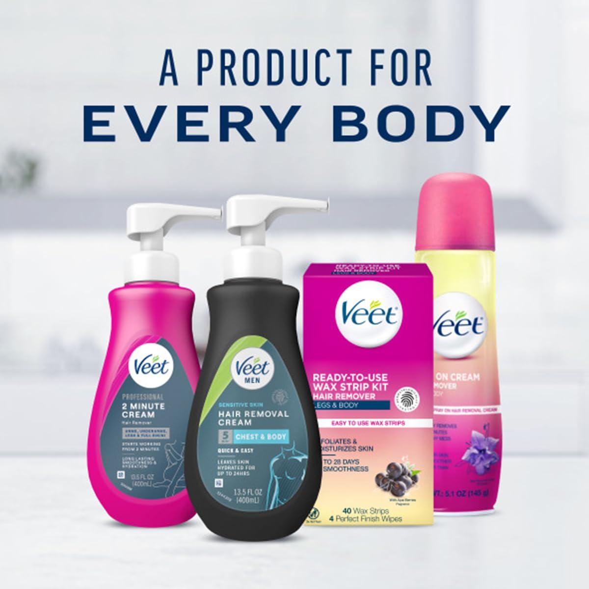 Gel Crema Depilatoria para Hombres Veet 400 ml Piel Sensible 2 Paquete