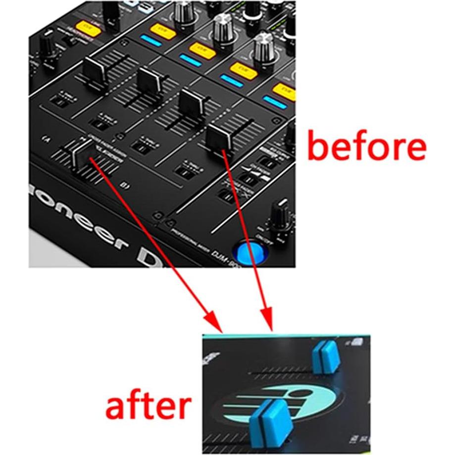 5 Piezas Perillas de Fader Universales Rojas para DJ