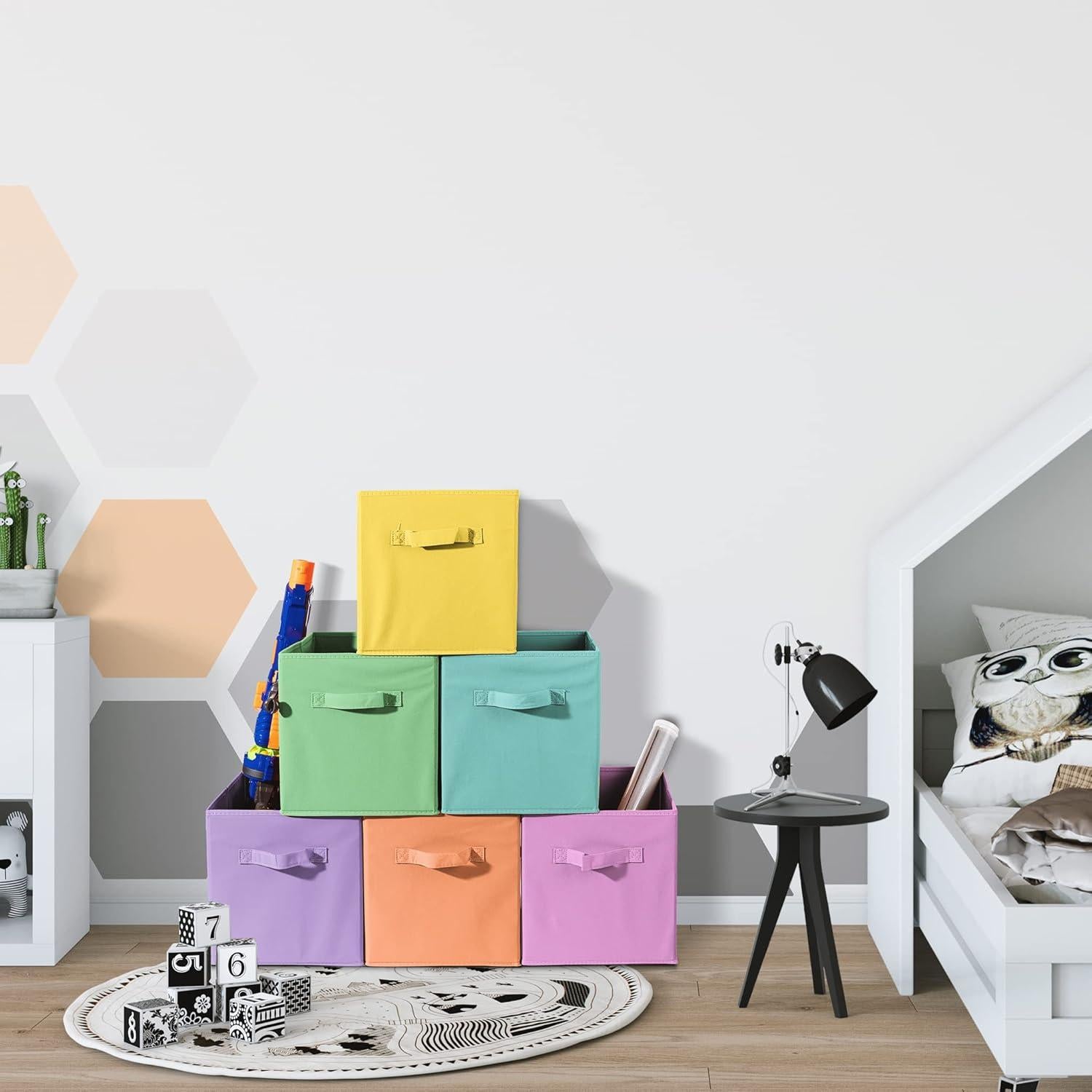 Cubos de Almacenamiento Sorbus 11" Plegables Multicolor - 6 Unidades