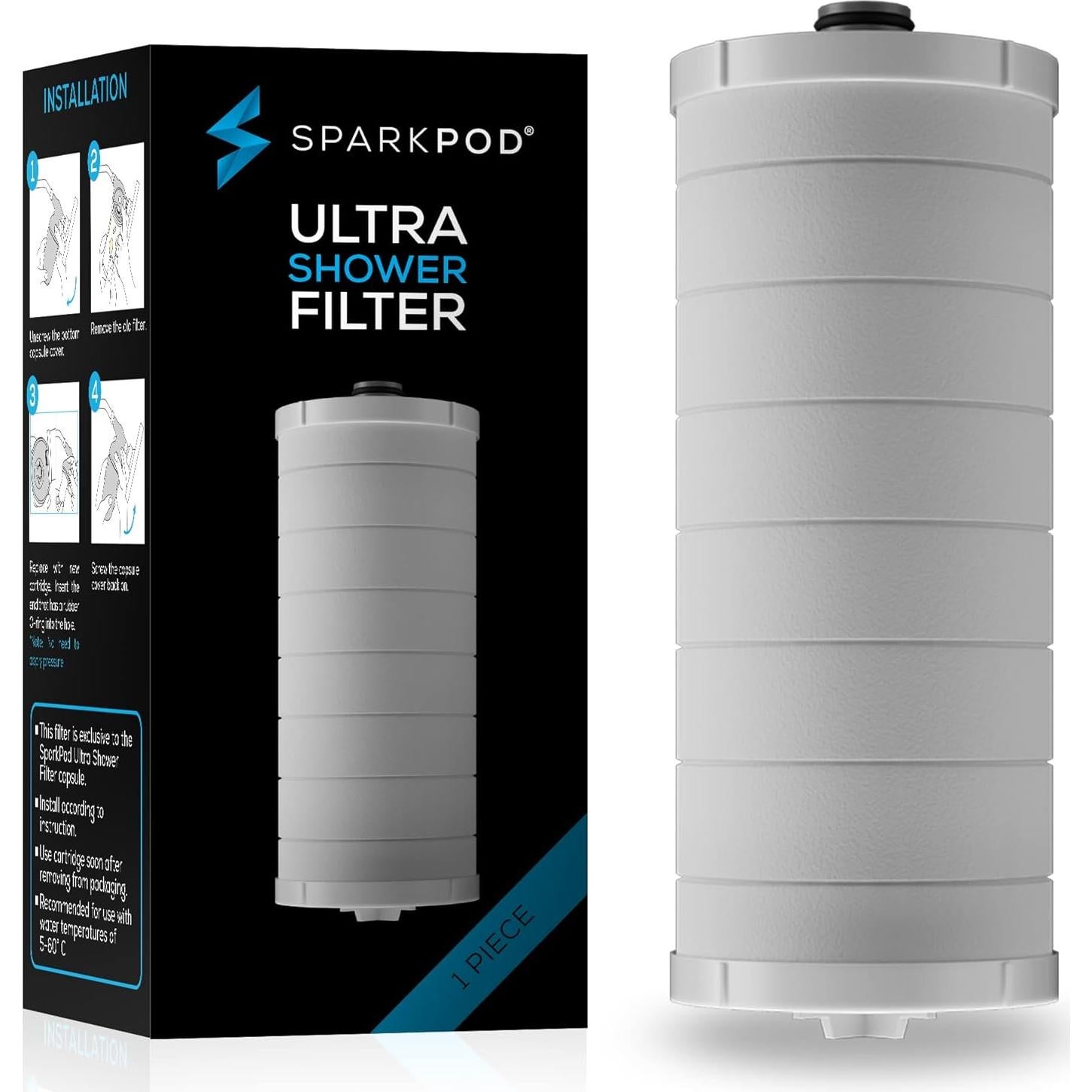 Cartucho de Filtro de Ducha SparkPod - Reemplazo 1 Pieza