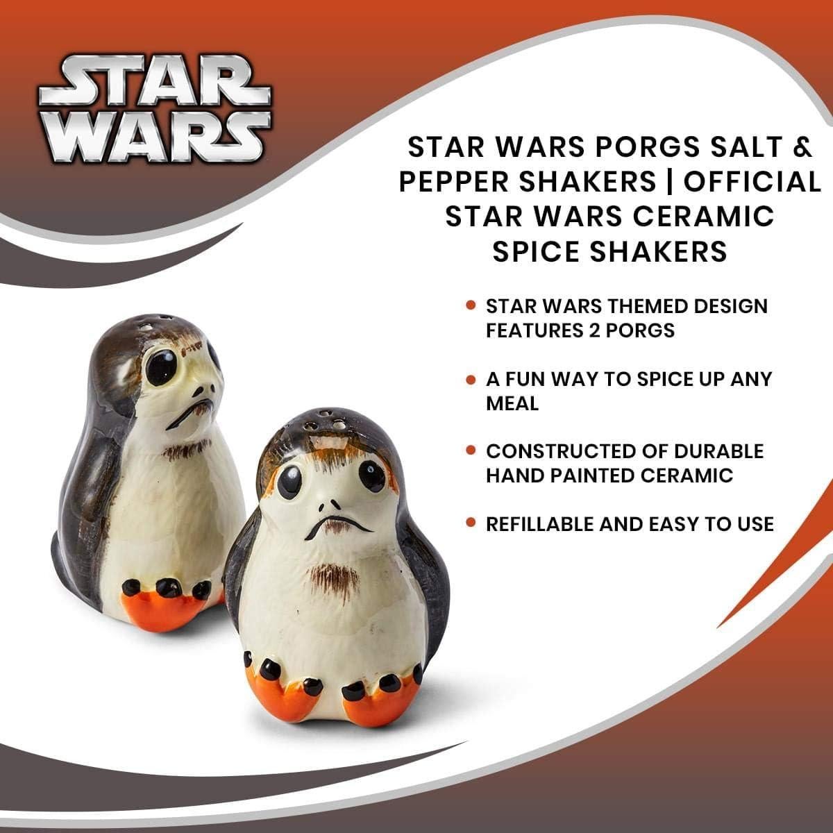Juego de Sal y Pimienta Porgs Star Wars | Cerámica 2 Piezas