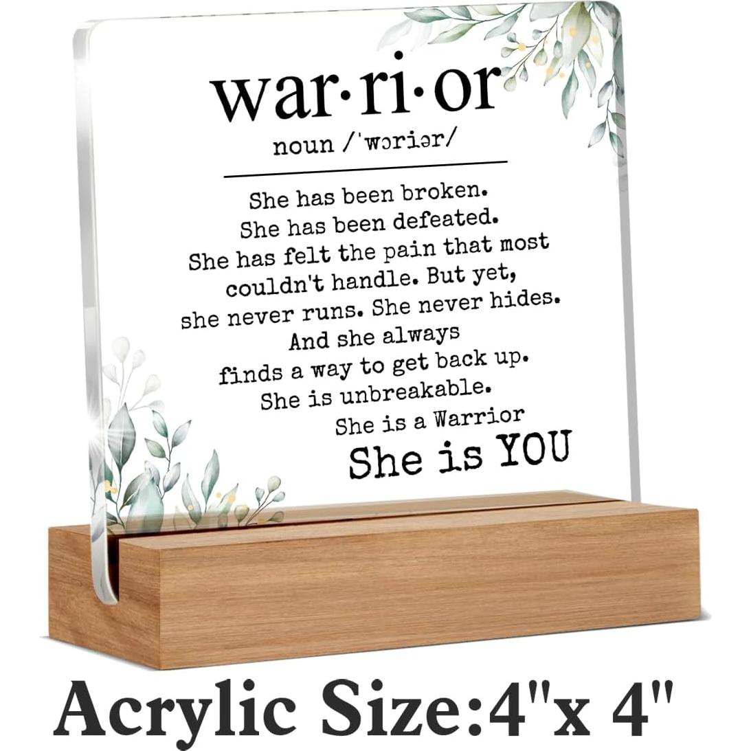 Letrero Decorativo WEZADUK Guerrero Eres Tú 10x10 cm