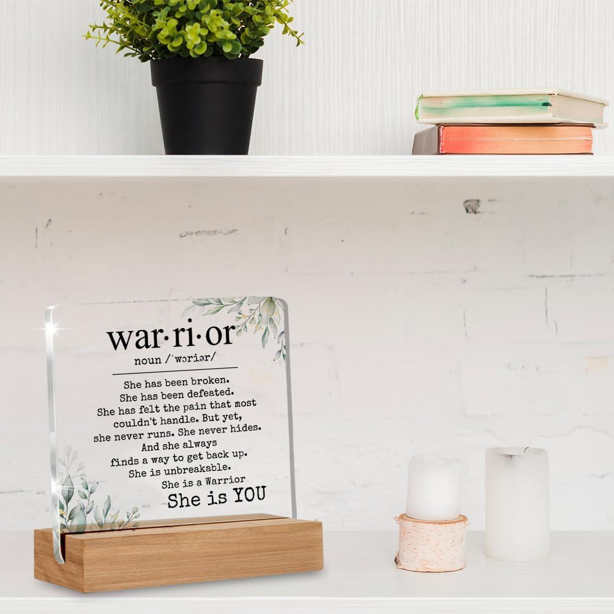 Letrero Decorativo WEZADUK Guerrero Eres Tú 10x10 cm