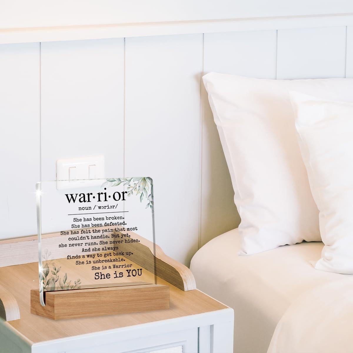 Letrero Decorativo WEZADUK Guerrero Eres Tú 10x10 cm