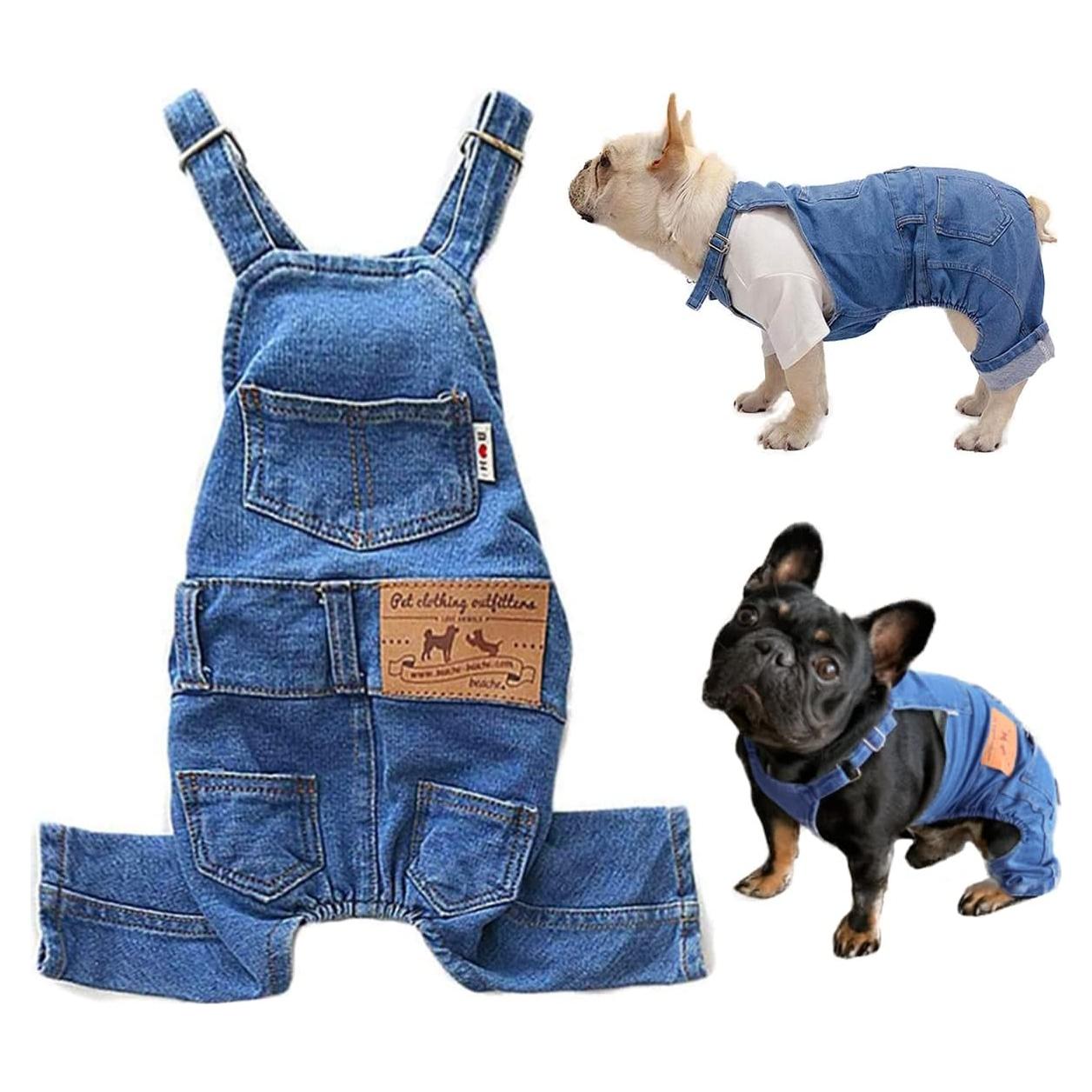 Mono de Mezclilla para Perros Tealots Azul Pequeño