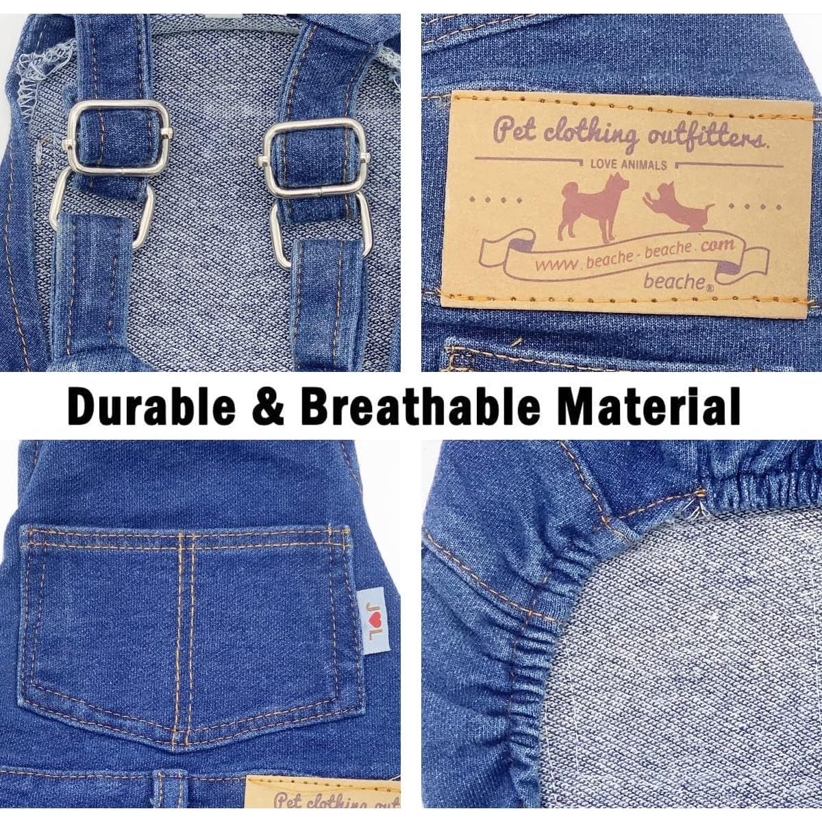 Mono de Mezclilla para Perros Tealots Azul Pequeño