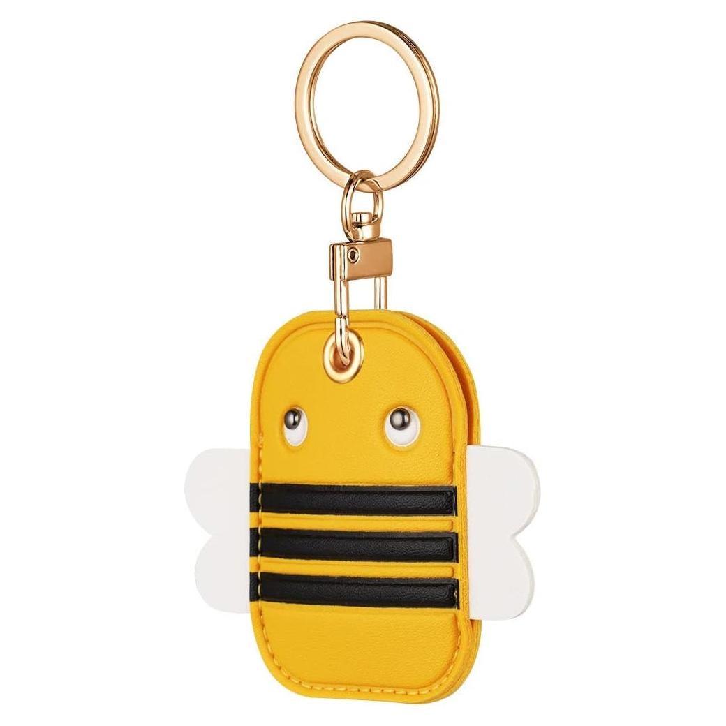 Compatible with AirTag Case Keychain, Cartoon Air Tag Keychain Compatible with Apple Airtags Holder, PU Leather Keyring Case, Item Finders Accessories for Pets, Luggage, Wallet, Backpacks