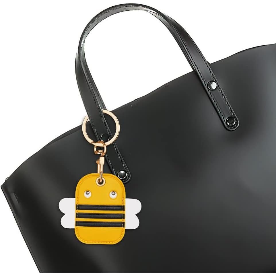 Compatible with AirTag Case Keychain, Cartoon Air Tag Keychain Compatible with Apple Airtags Holder, PU Leather Keyring Case, Item Finders Accessories for Pets, Luggage, Wallet, Backpacks