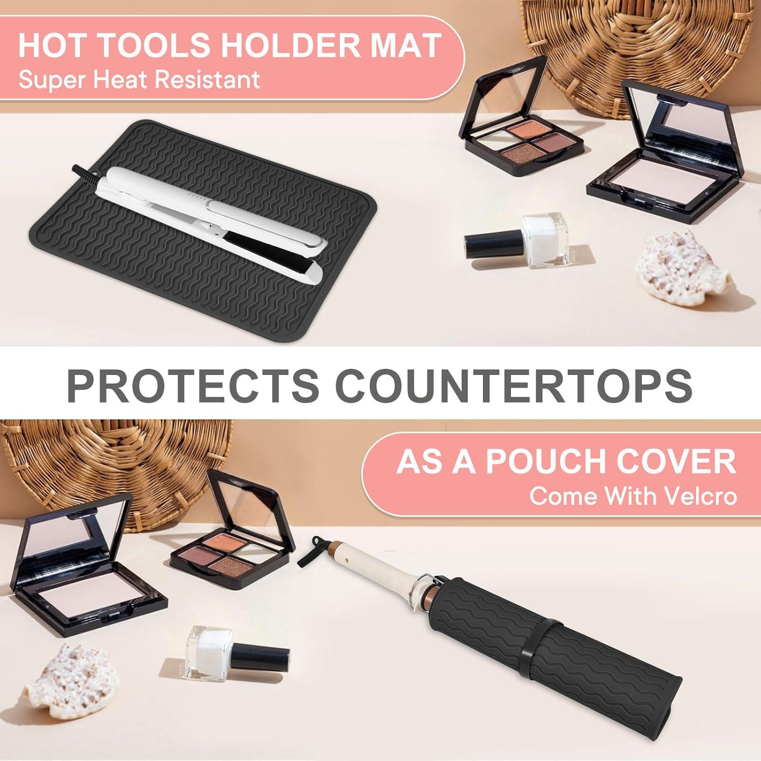 Alfombrilla de Silicona Grande Suafrnut para Herramientas de Cabello