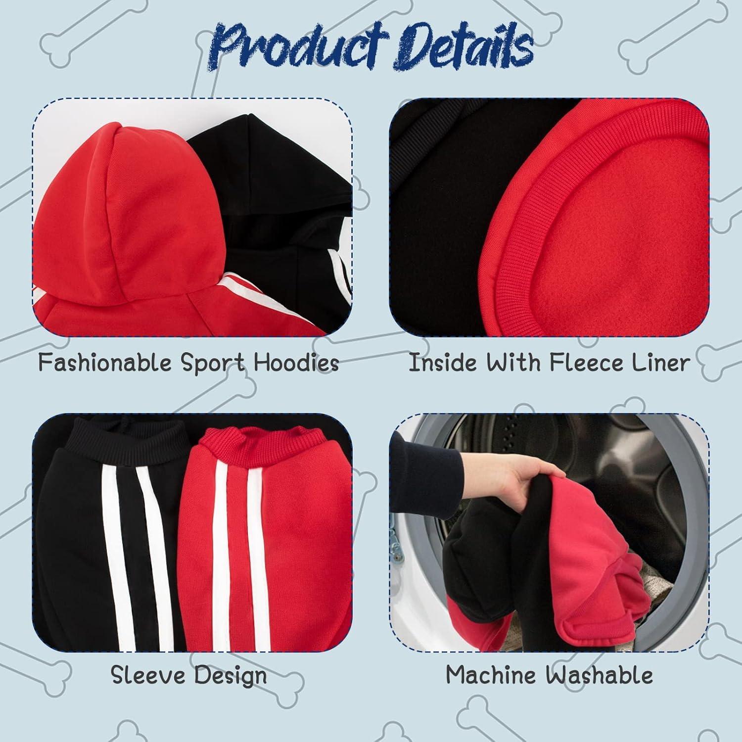 Rypet Sudadera Básica para Perros Grandes 7XL Rojo y Negro