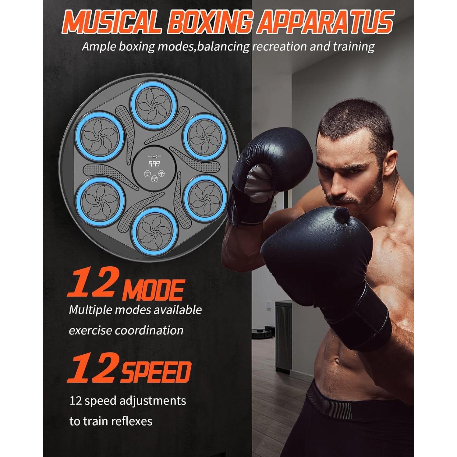 Máquina de Boxeo Musical ROIPXM Pared con Guantes 90.72 kg