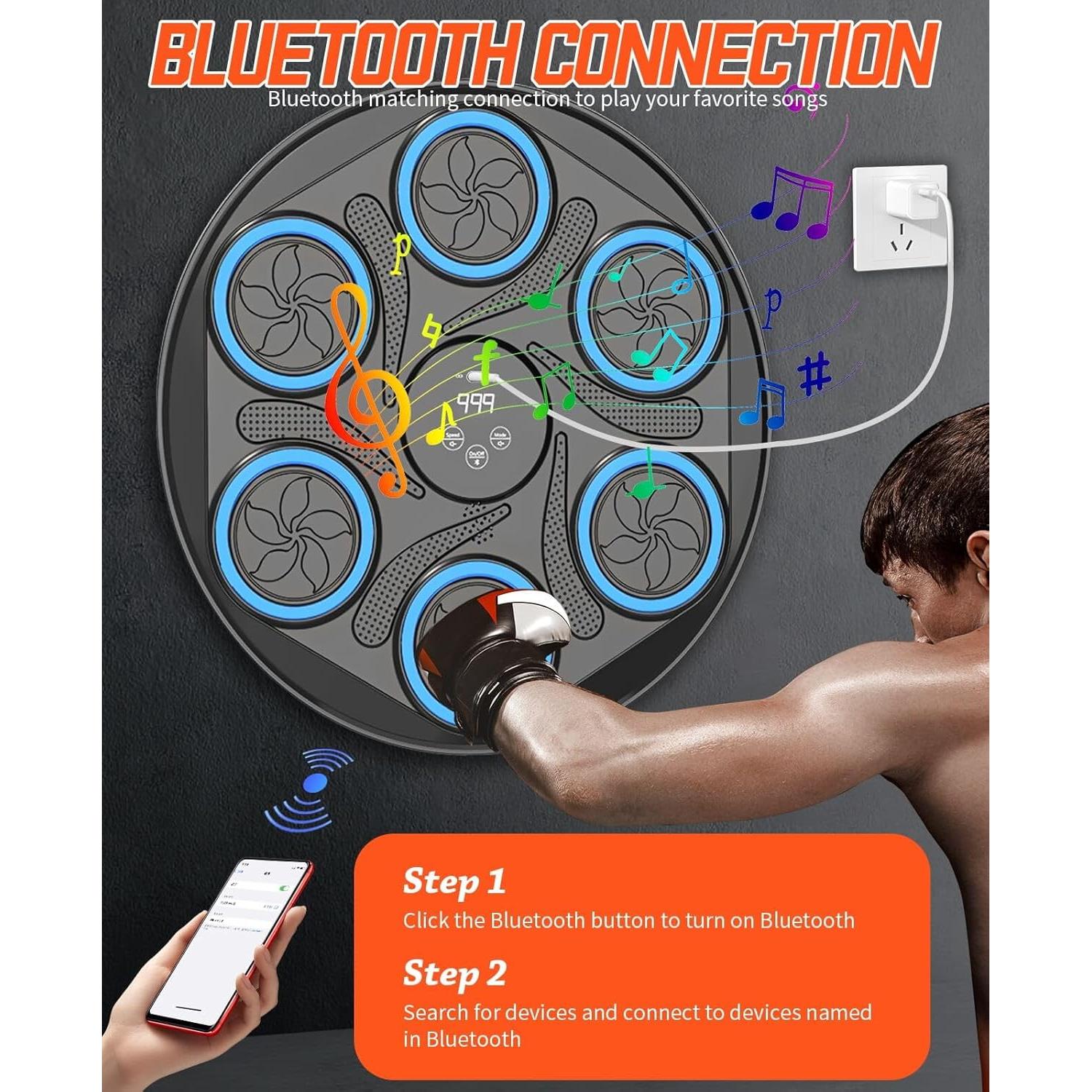 Máquina de Boxeo Musical ROIPXM Pared con Guantes 90.72 kg