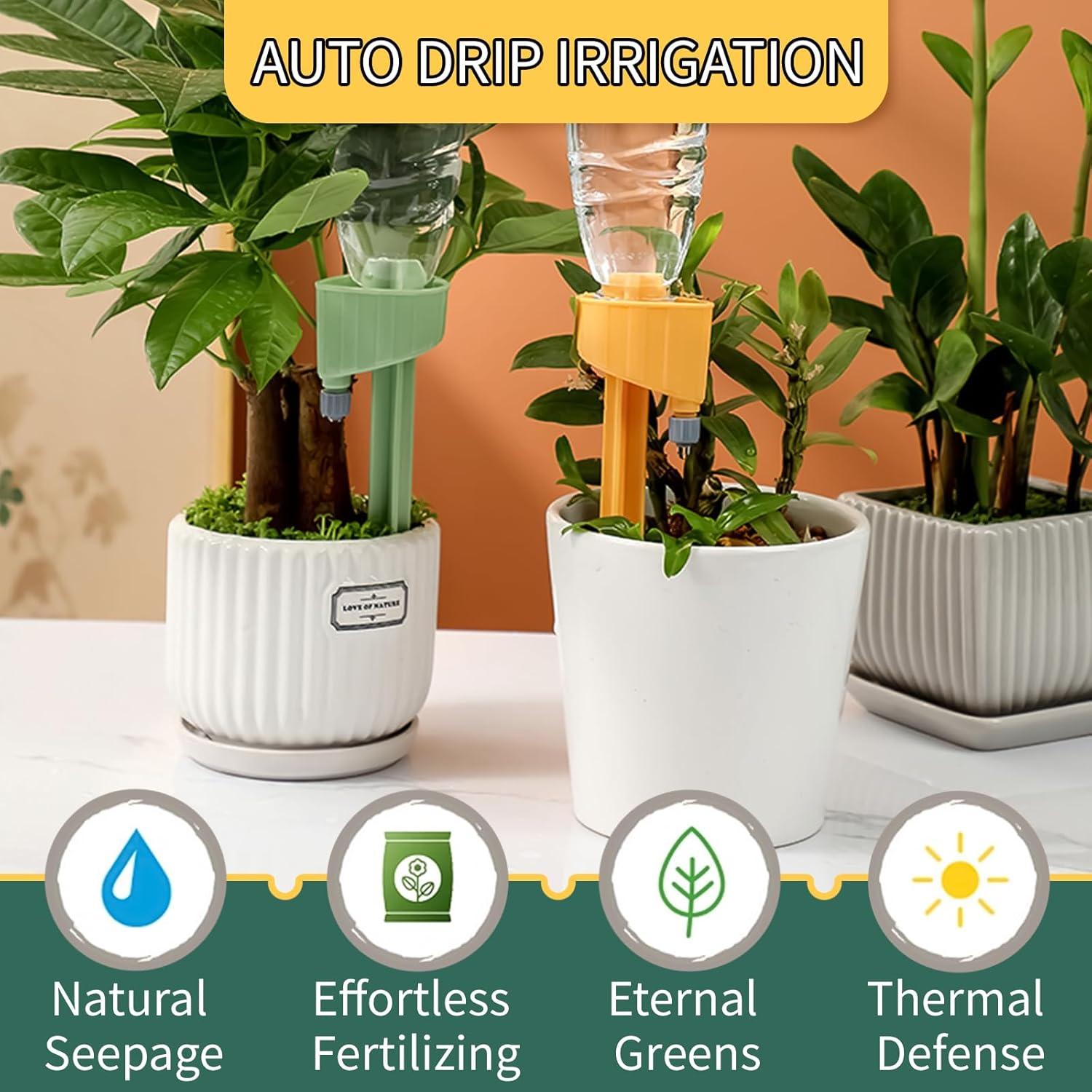 12 Picos de Autorriego Ajustables para Plantas - Riego Automático