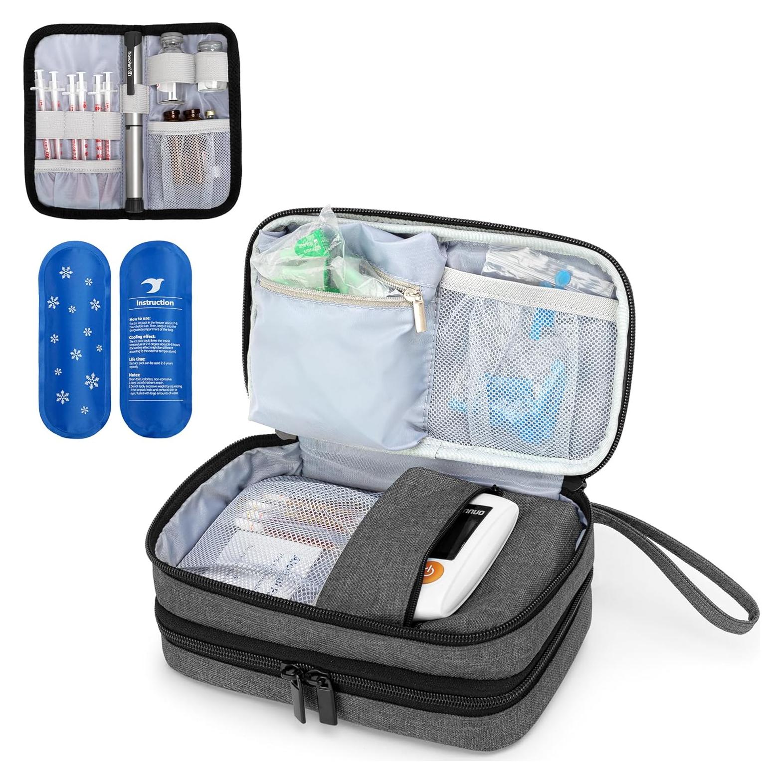 Estuche de Viaje LUXJA para Insulina con 2 Paquetes Fríos