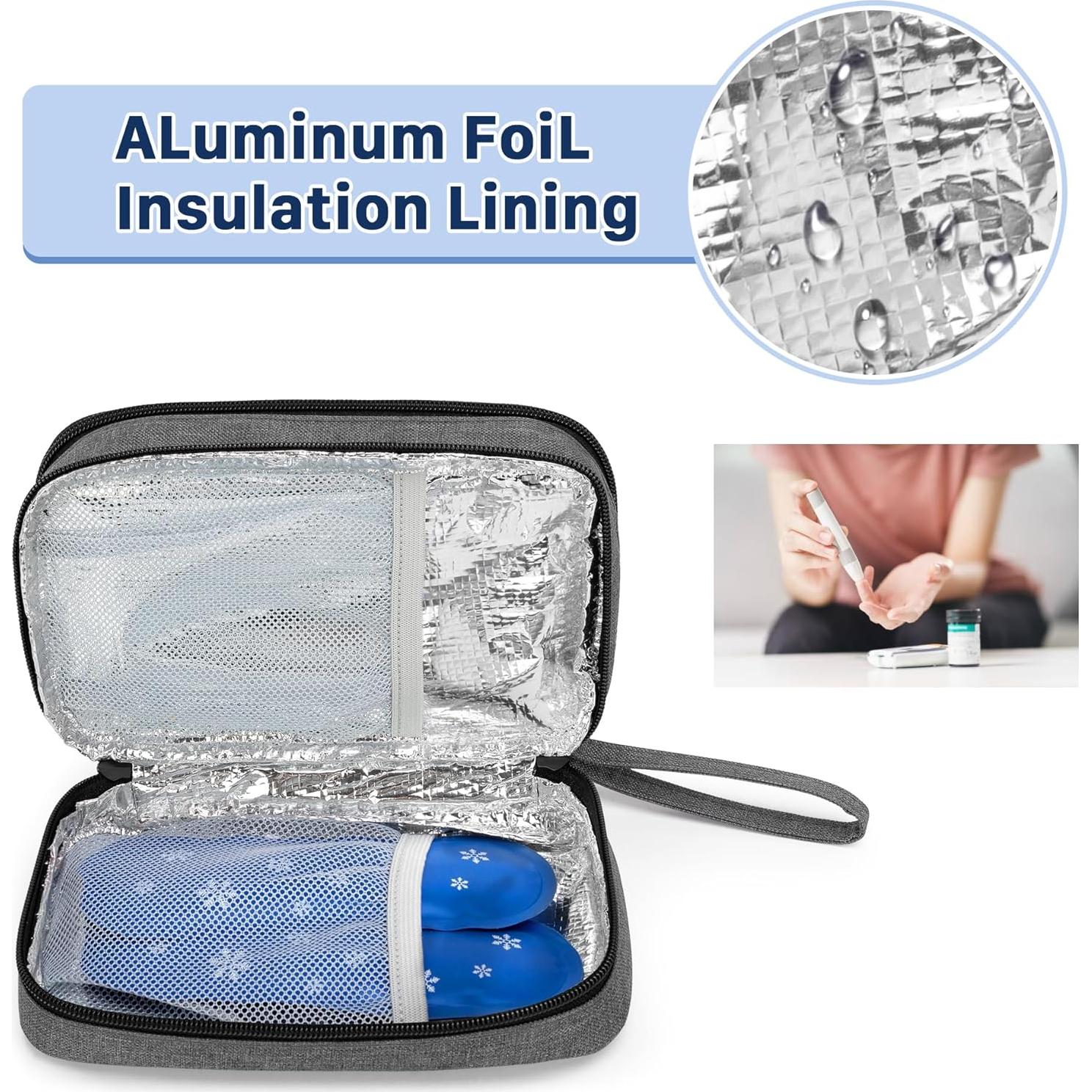 Estuche de Viaje LUXJA para Insulina con 2 Paquetes Fríos