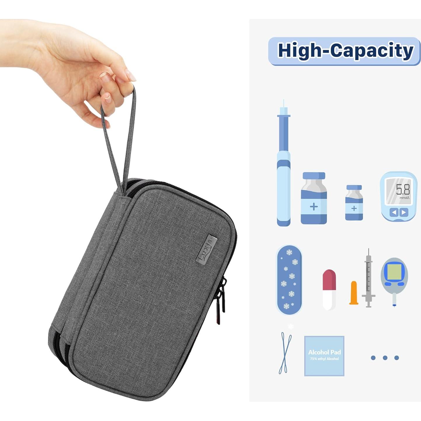 Estuche de Viaje LUXJA para Insulina con 2 Paquetes Fríos