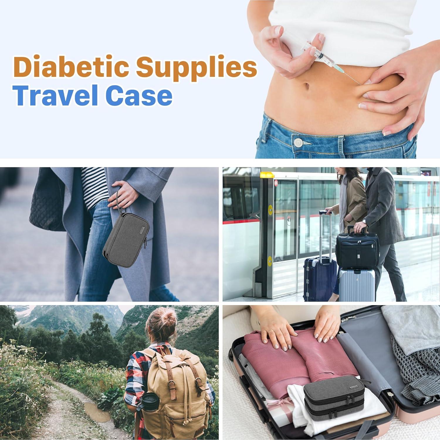 Estuche de Viaje LUXJA para Insulina con 2 Paquetes Fríos