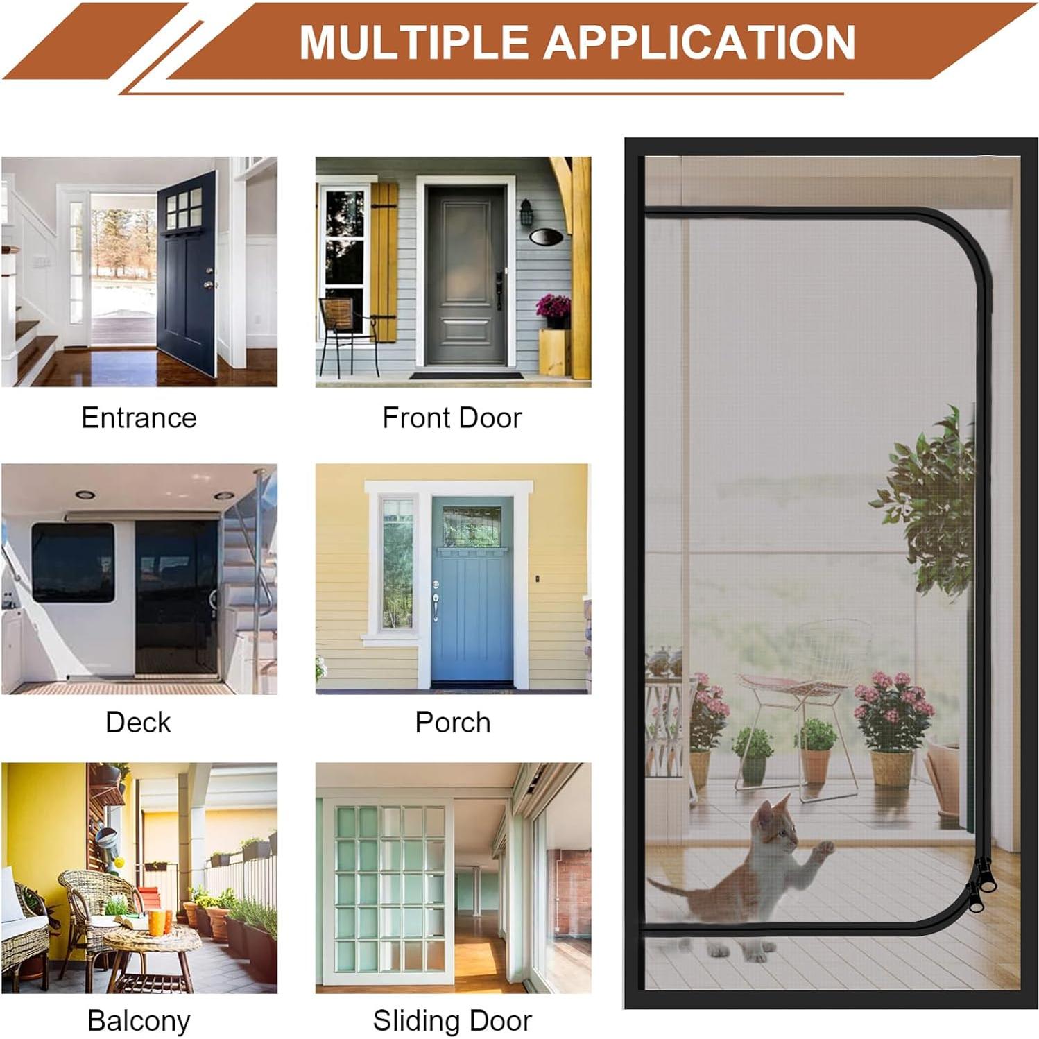 Puerta de Pantalla para Mascotas Dixutzi 37x83 cm Negra