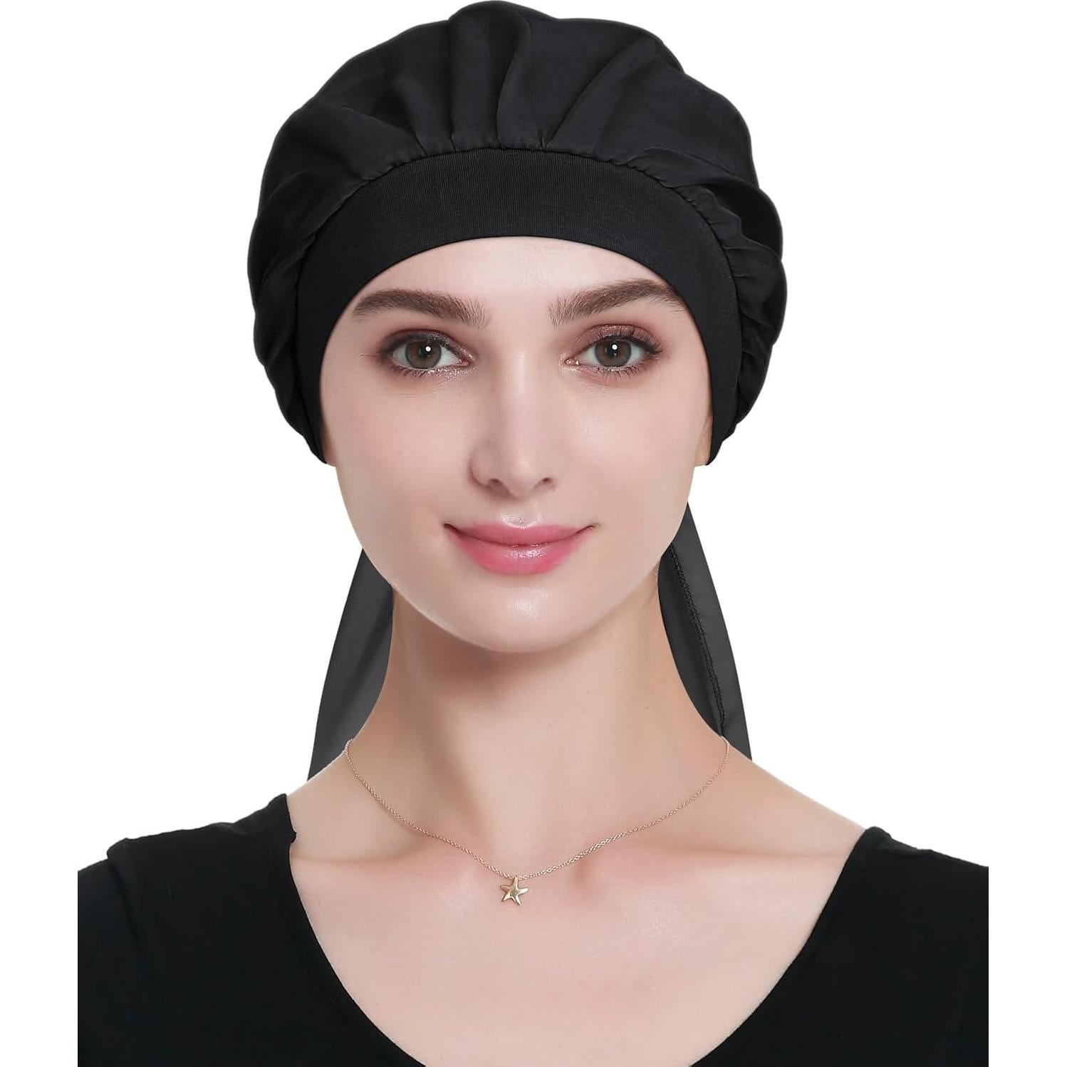 Bufanda de Chiffon para Quimioterapia Mujer Negra