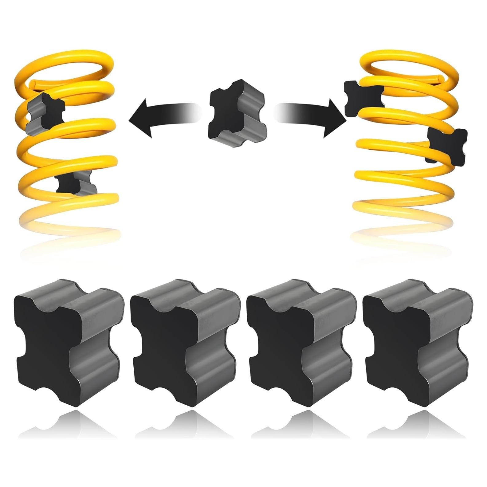 Espaciadores de Resortes de Bobina Stacool 4PCS Caucho 25-38mm