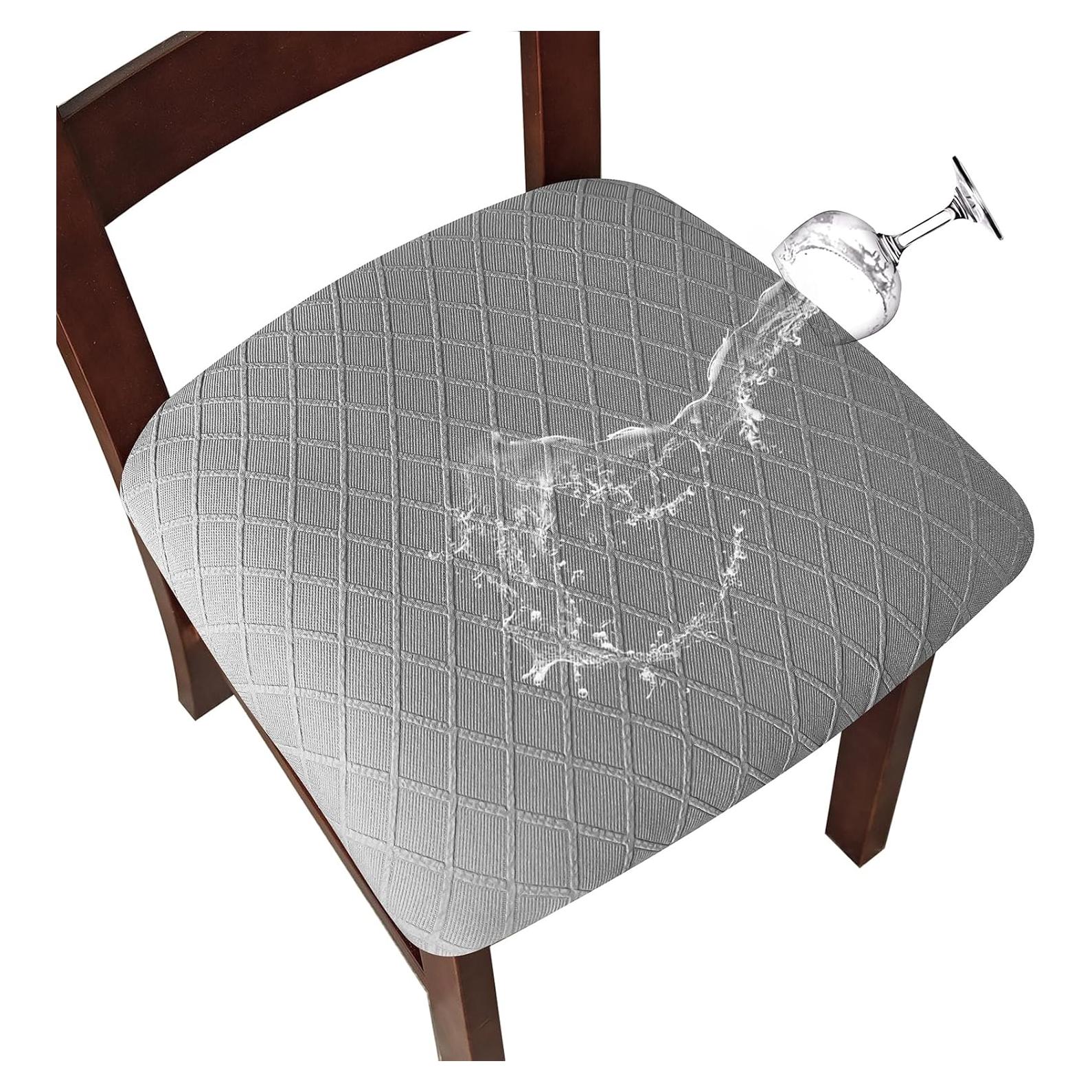 Cubiertas de Sillas Impermeables Genina Gris 6 Pzs