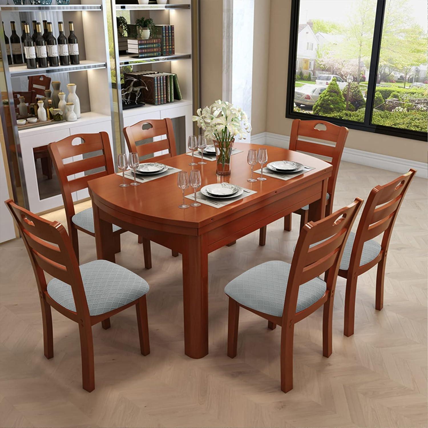 Cubiertas de Sillas Impermeables Genina Gris 6 Pzs