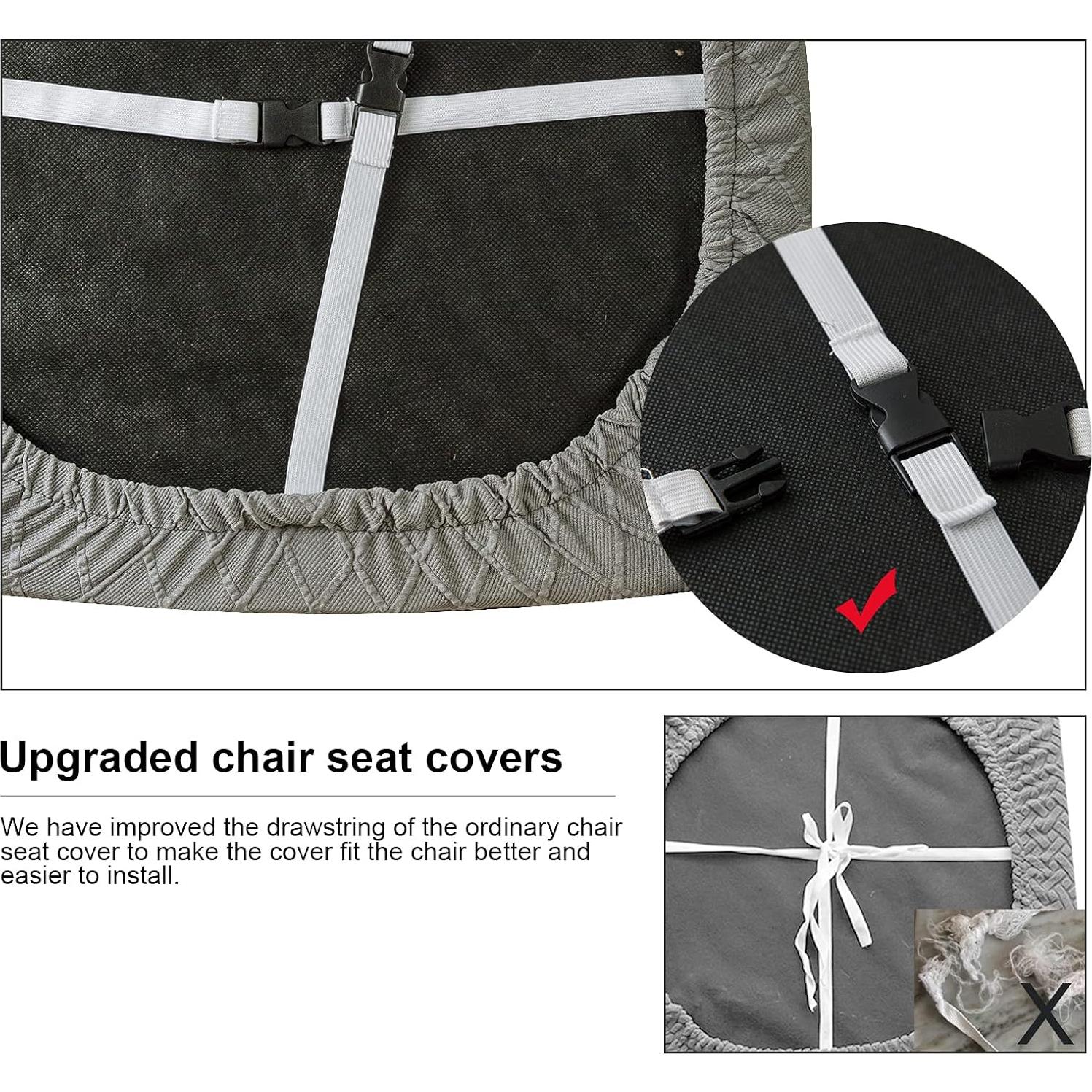 Cubiertas de Sillas Impermeables Genina Gris 6 Pzs