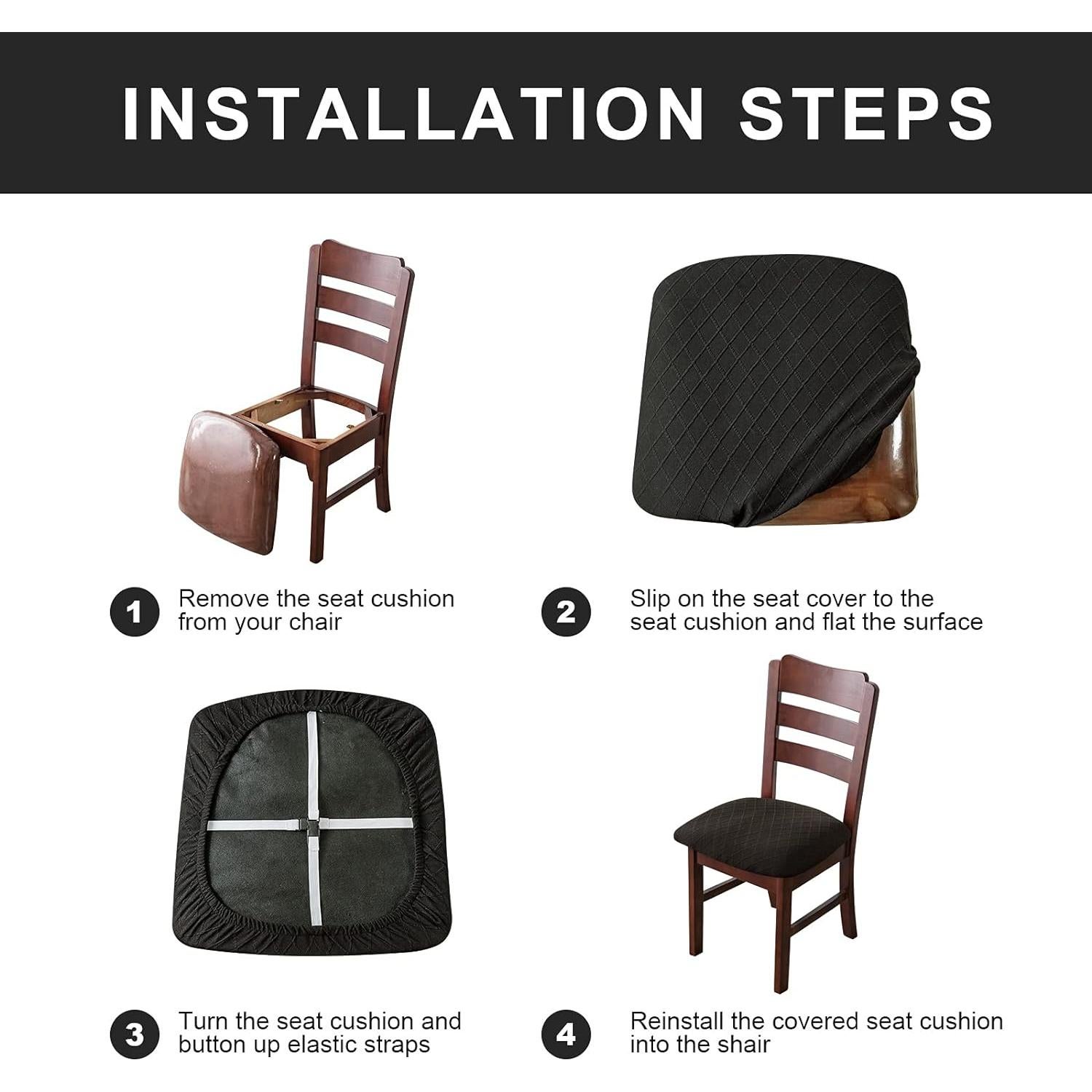 Cubiertas de Sillas Impermeables Genina Gris 6 Pzs