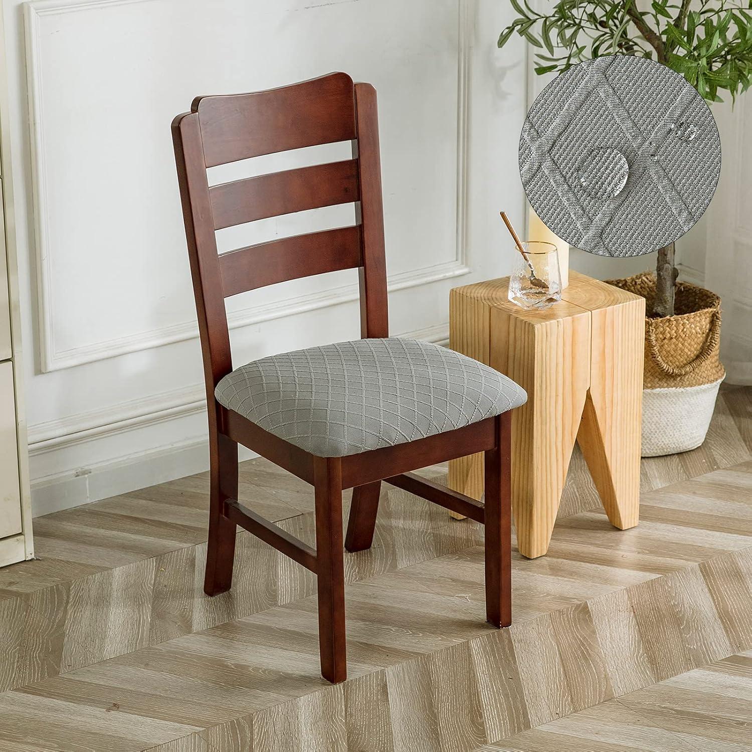 Cubiertas de Sillas Impermeables Genina Gris 6 Pzs