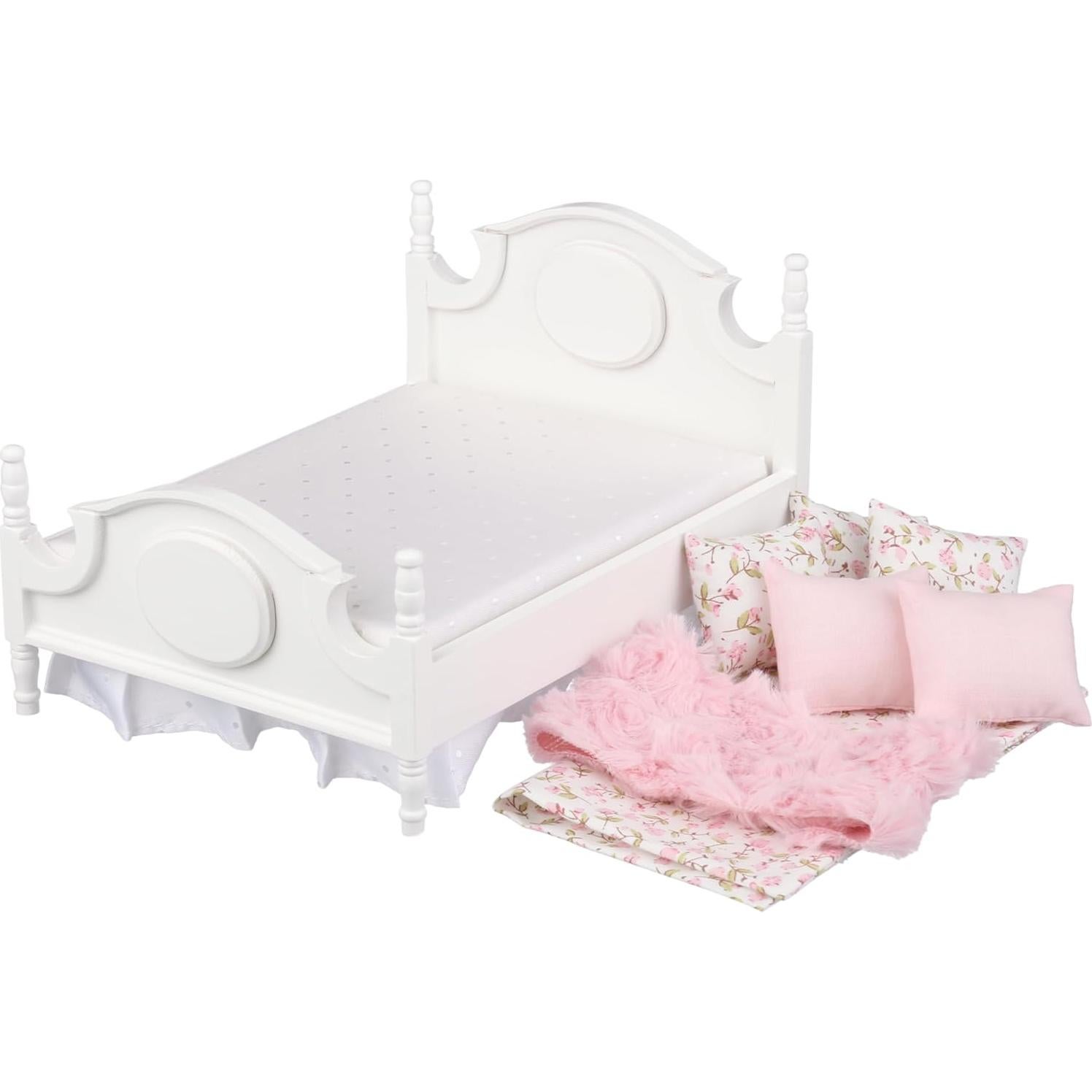 Juego de cama miniatura Inusitus para casa de muñecas 1/12