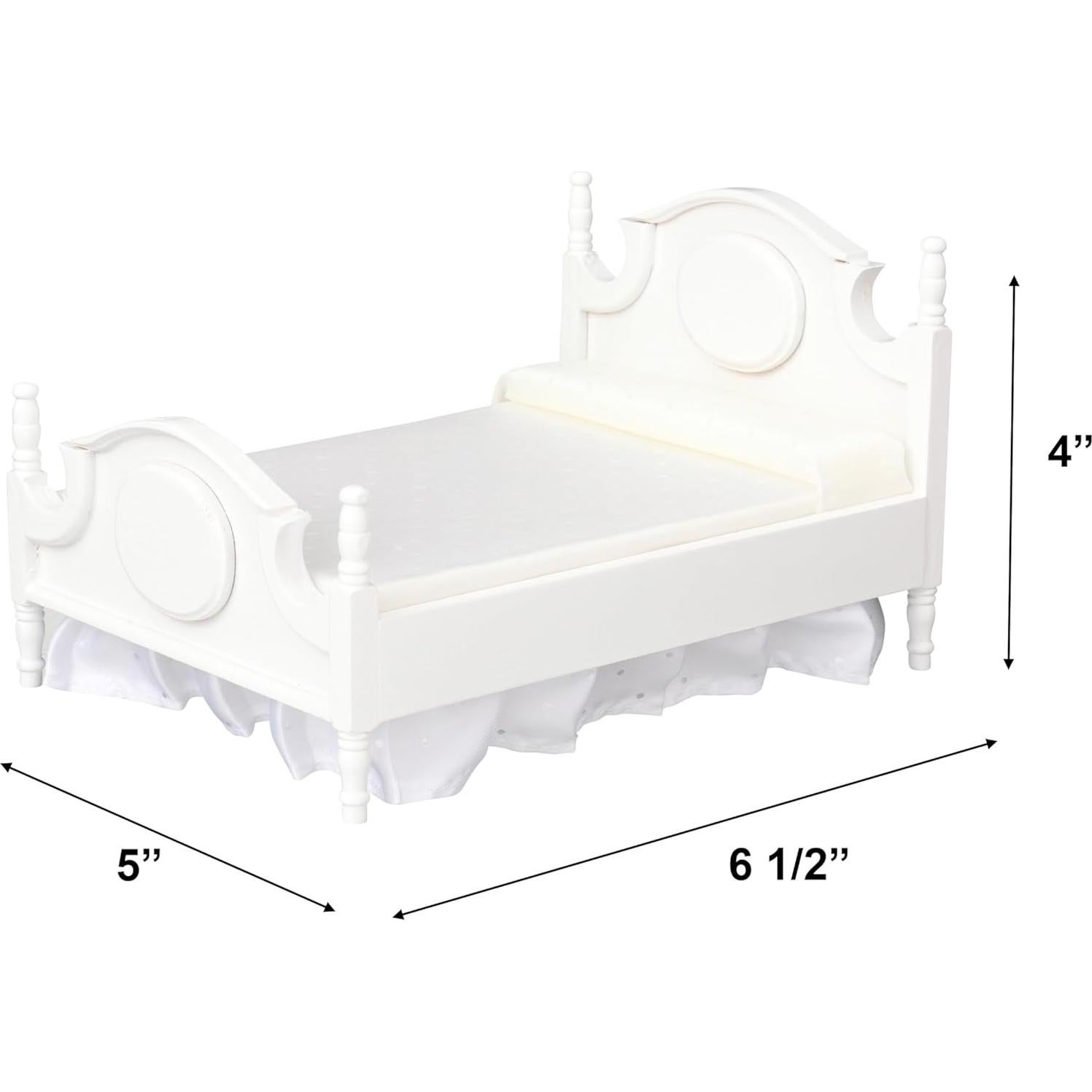 Juego de cama miniatura Inusitus para casa de muñecas 1/12