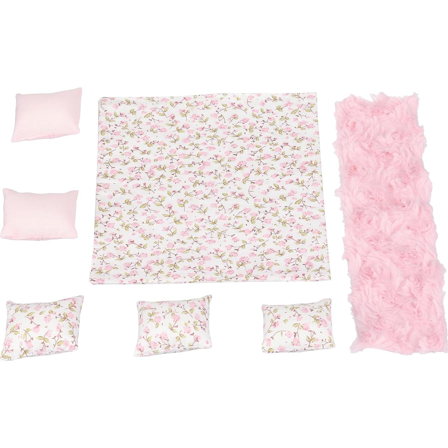 Juego de cama miniatura Inusitus para casa de muñecas 1/12