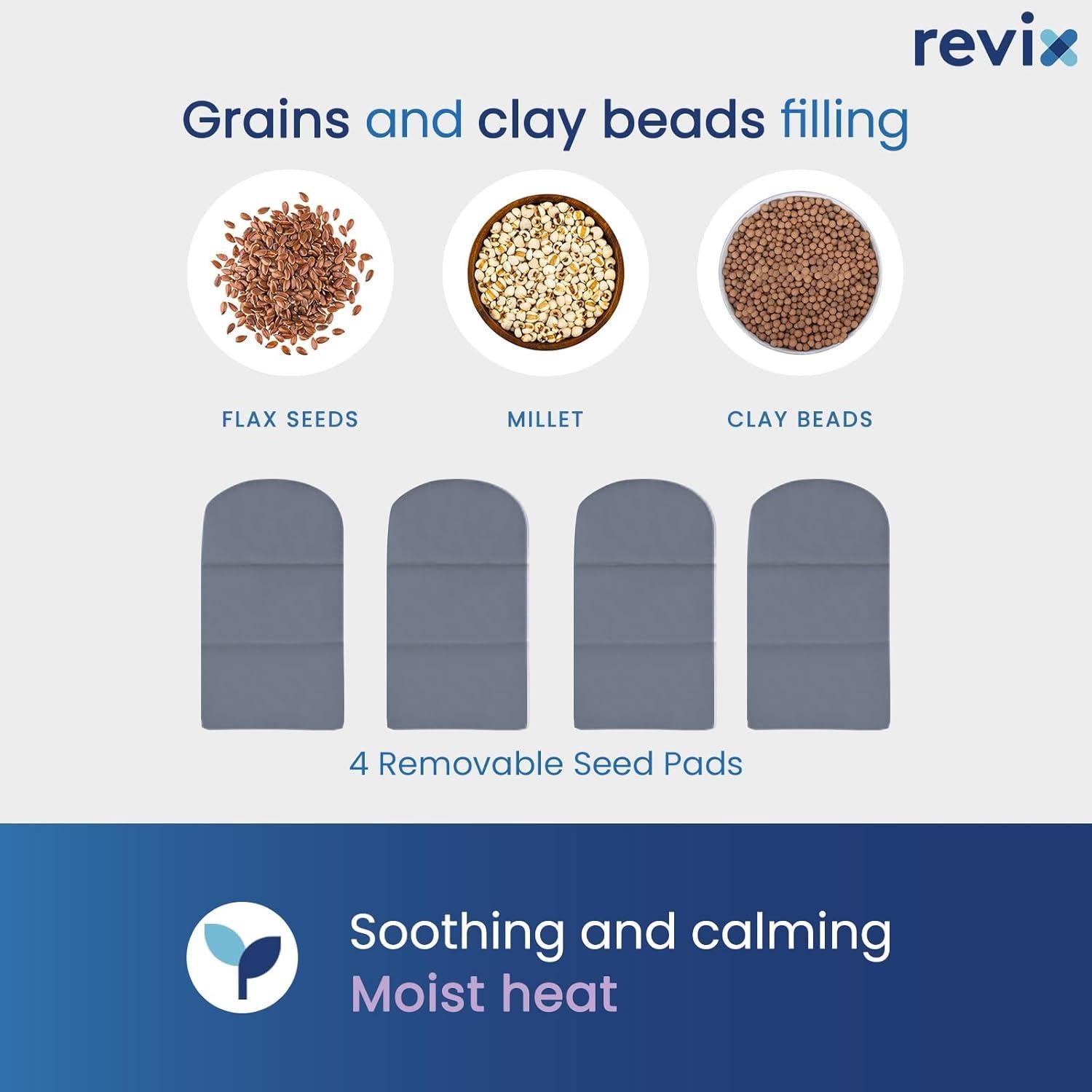 Mitones Calentados REVIX para Manos - Terapia Microondas Gris Claro