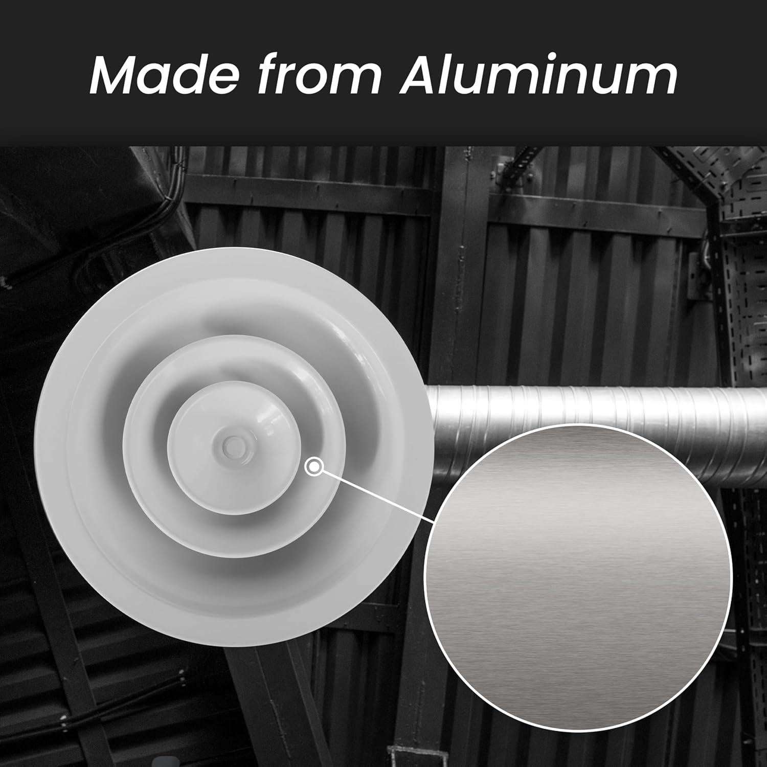 Difusor Redondo de Aluminio Repa Market 15.2 cm para Ventilación