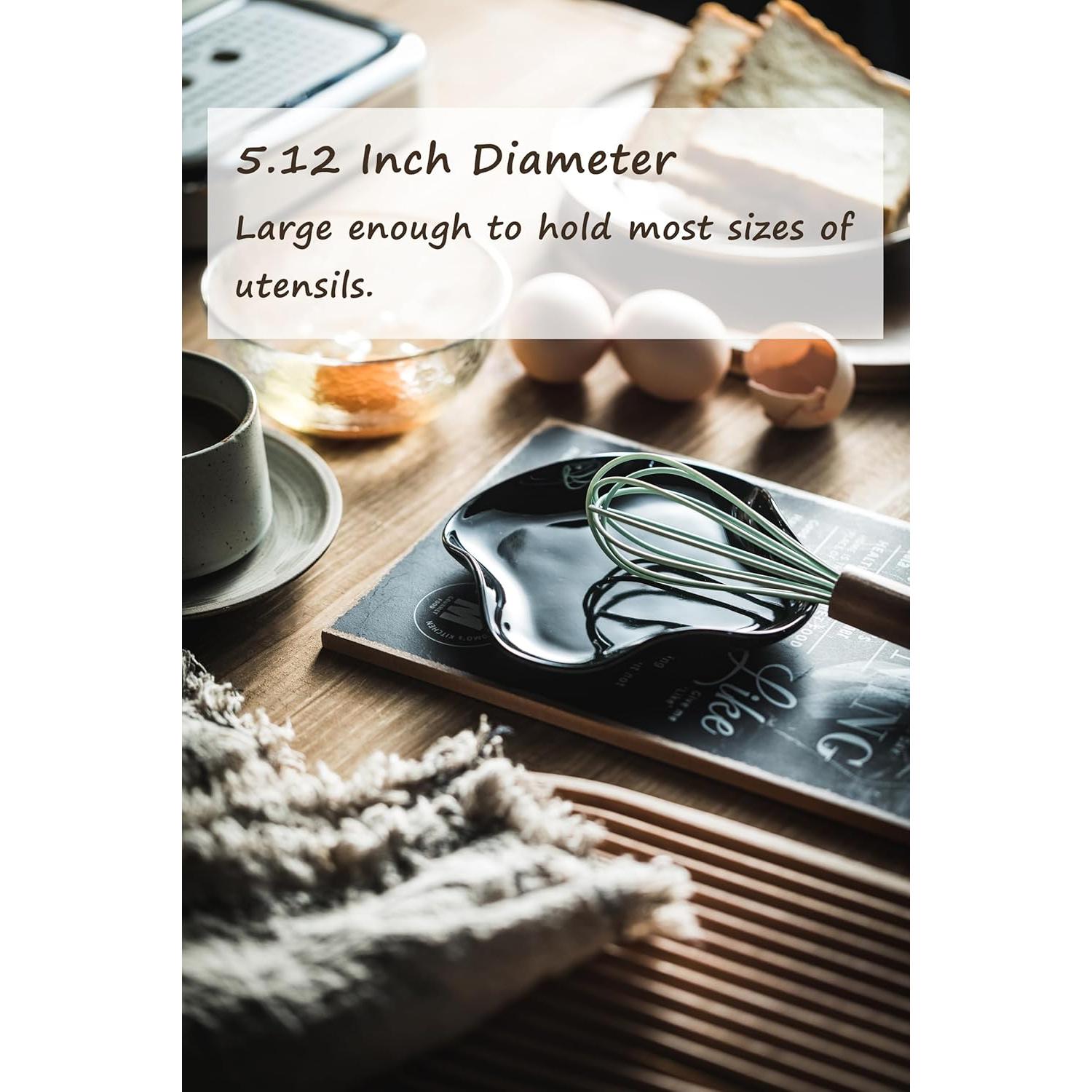 Reposacucharas de Cerámica Cormomu Negro 13x13 cm Resistente