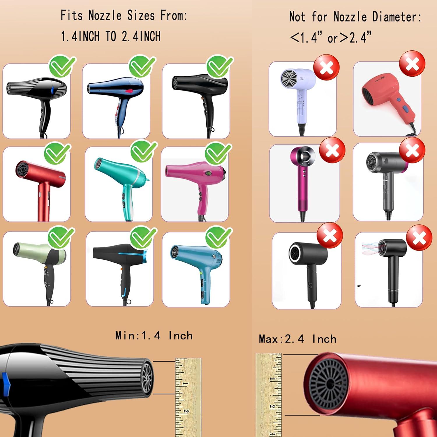 Difusor Universal para Secador de Pelo LIGOLIG Negro 3.56-6.1 cm