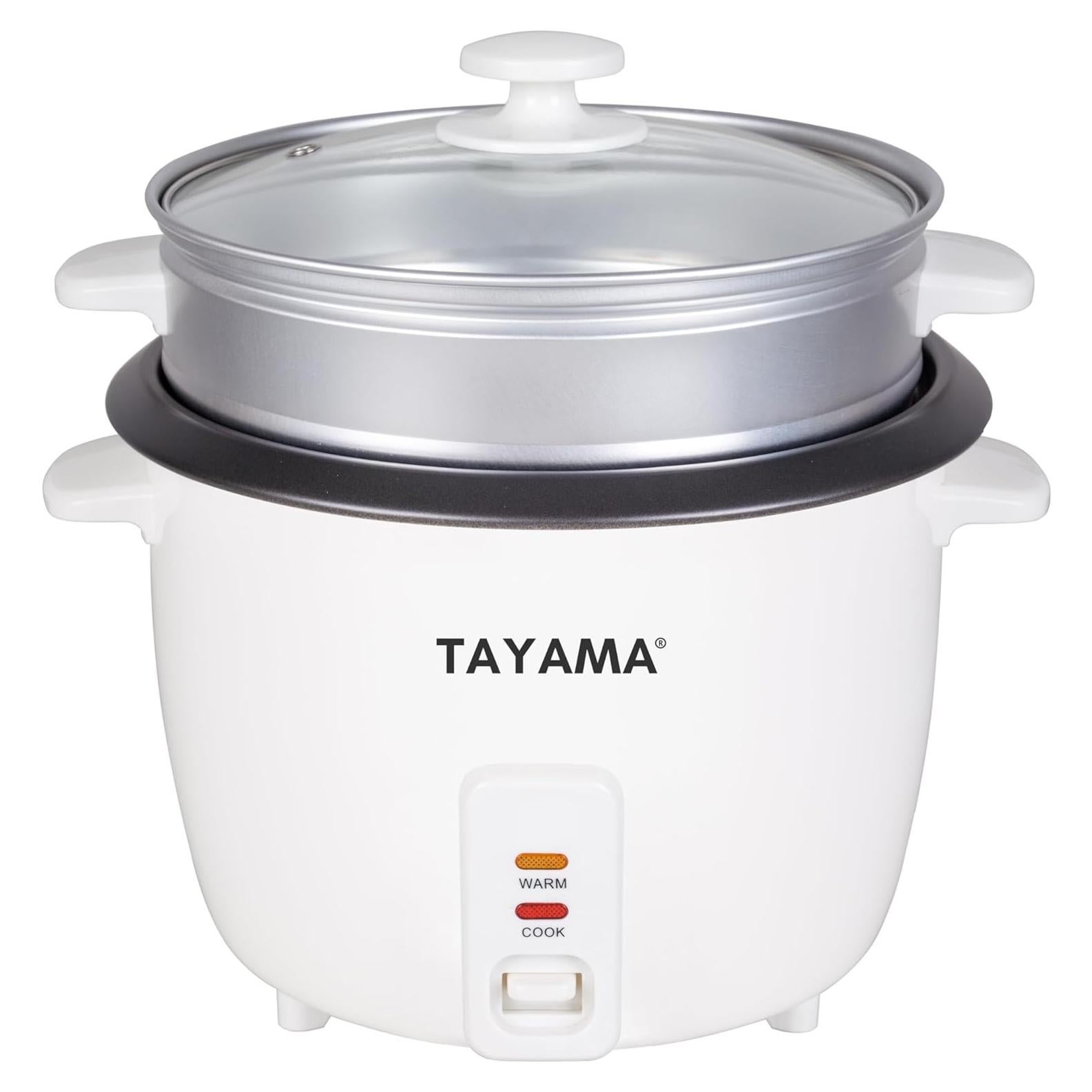 Olla Arrocera Tayama RC-8R 8 Tazas Blanca con Vaporera