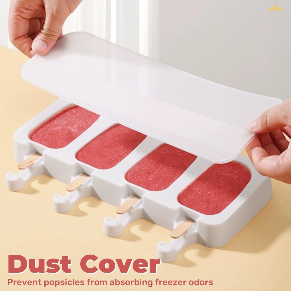 Juego de Moldes de Paletas de Silicona Zigihos con 100 Palitos