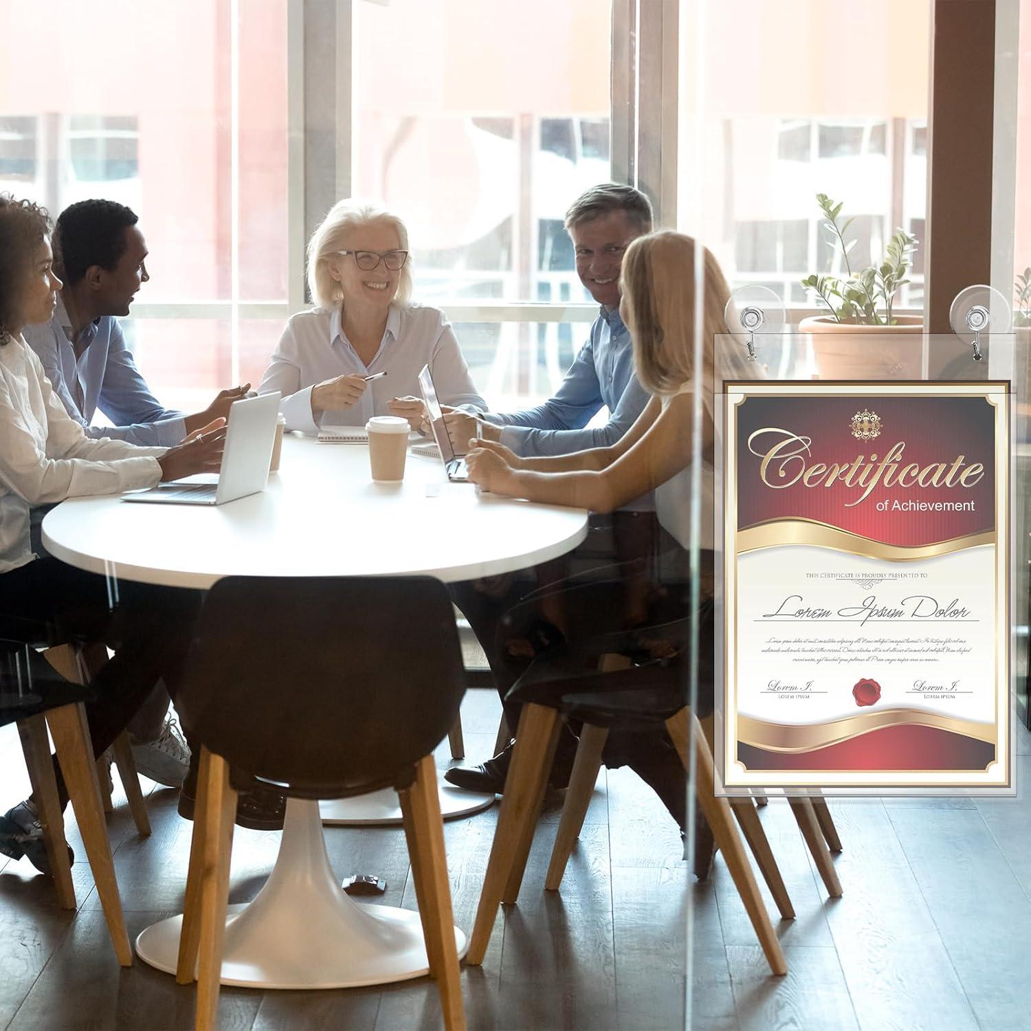 Soporte de Señal Acrílico Suzile 4 Pcs 21.6x27.9 cm con Ganchos