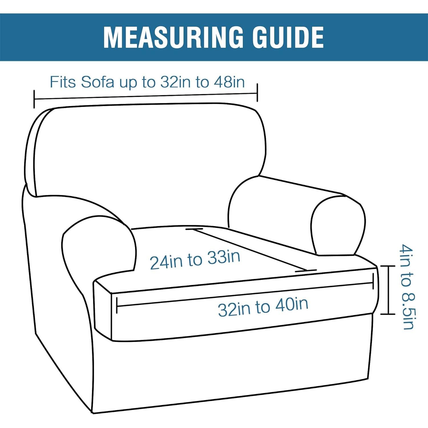 Funda de Sofá H.VERSAILTEX 2 Piezas Terciopelo Taupe