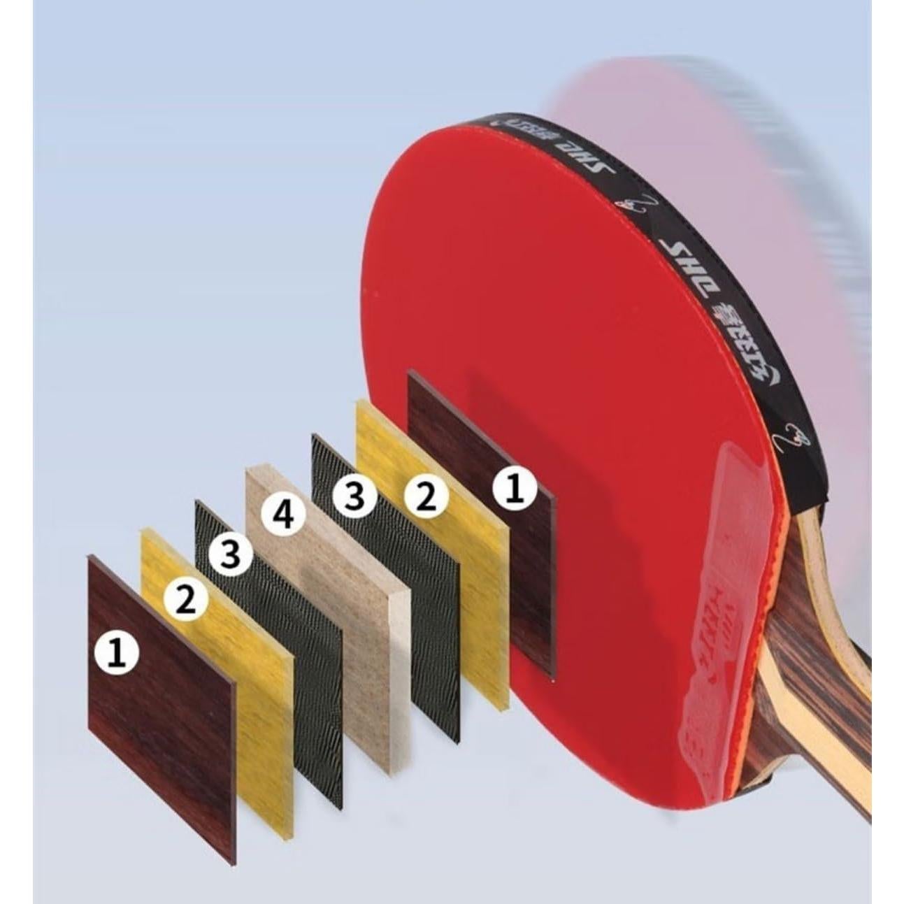 Raqueta de Tenis de Mesa DHS 9 Star 9002/9006 Profesional 5+2 Madera