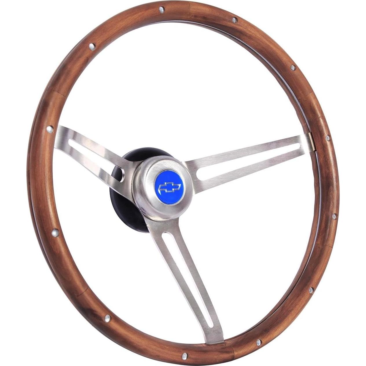 Volante Grant Clásico GM 38 cm Madera Nogal 3 Radios