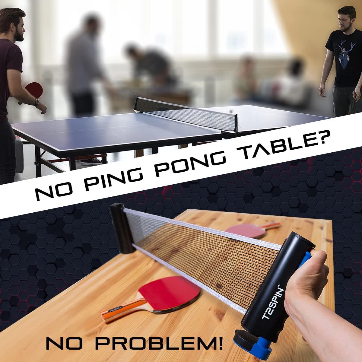 Red de Ping Pong Retráctil T2Spin - Portátil y Ajustable